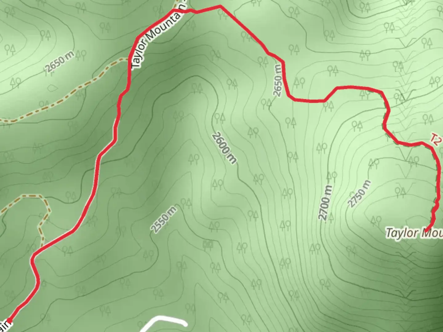 An image depicting the trail Taylor Mountain and its surrounding area.