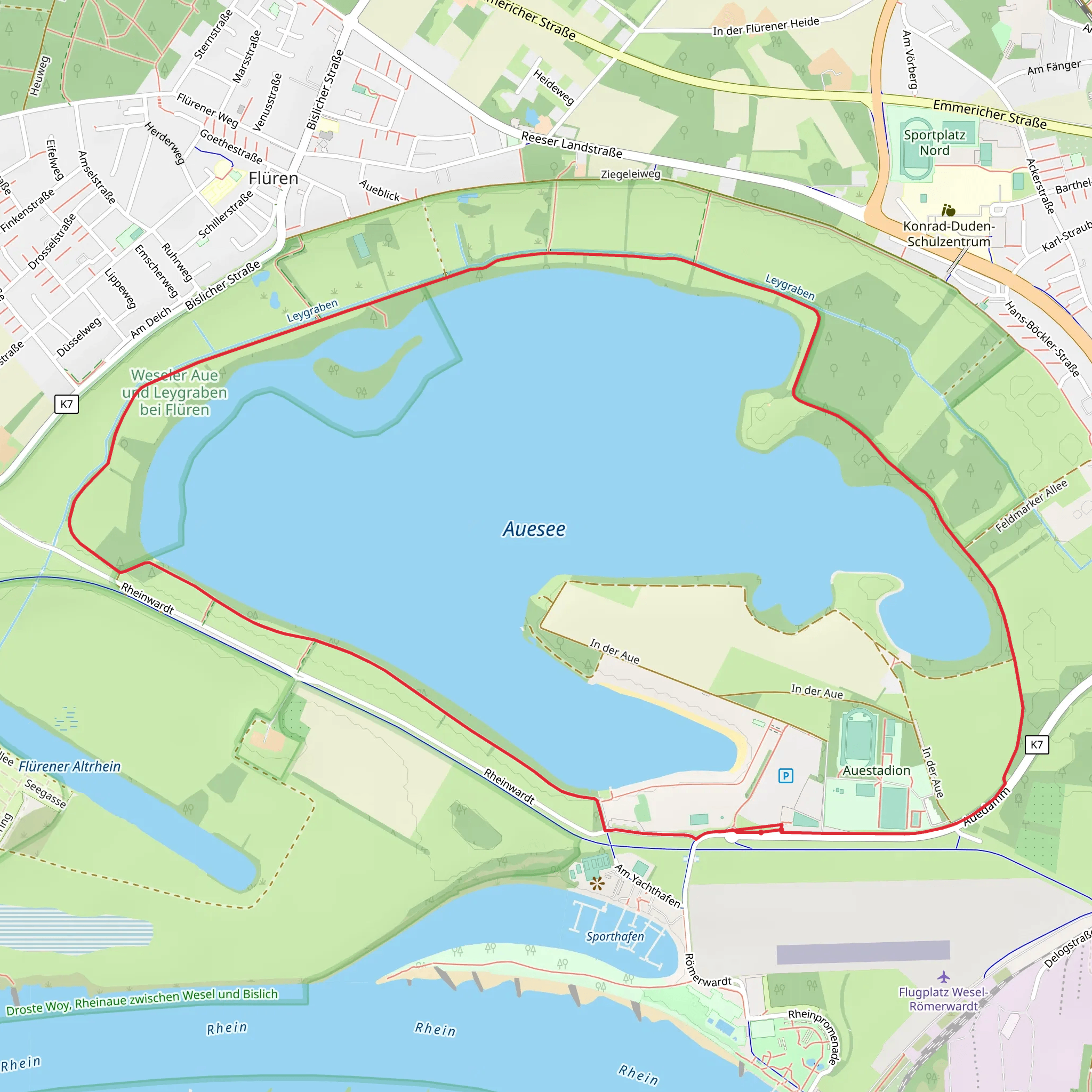 Auesee Loop mobile static map