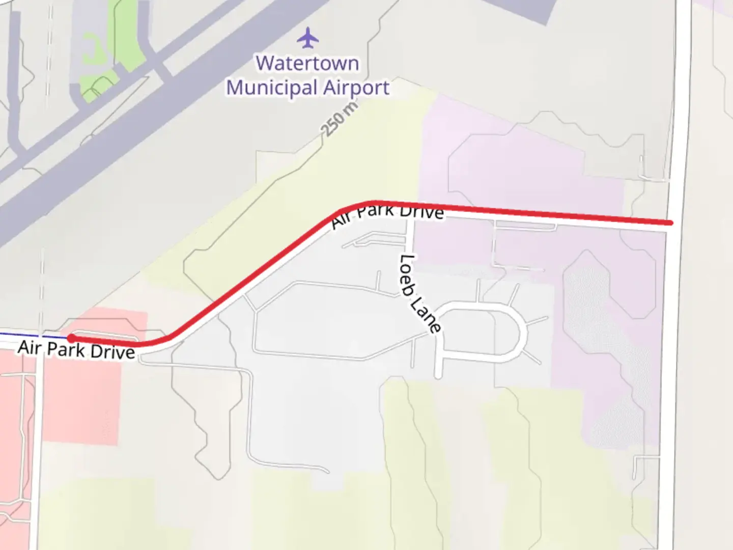 An image depicting the trail Glacial River Trail from Air Park Drive and its surrounding area.