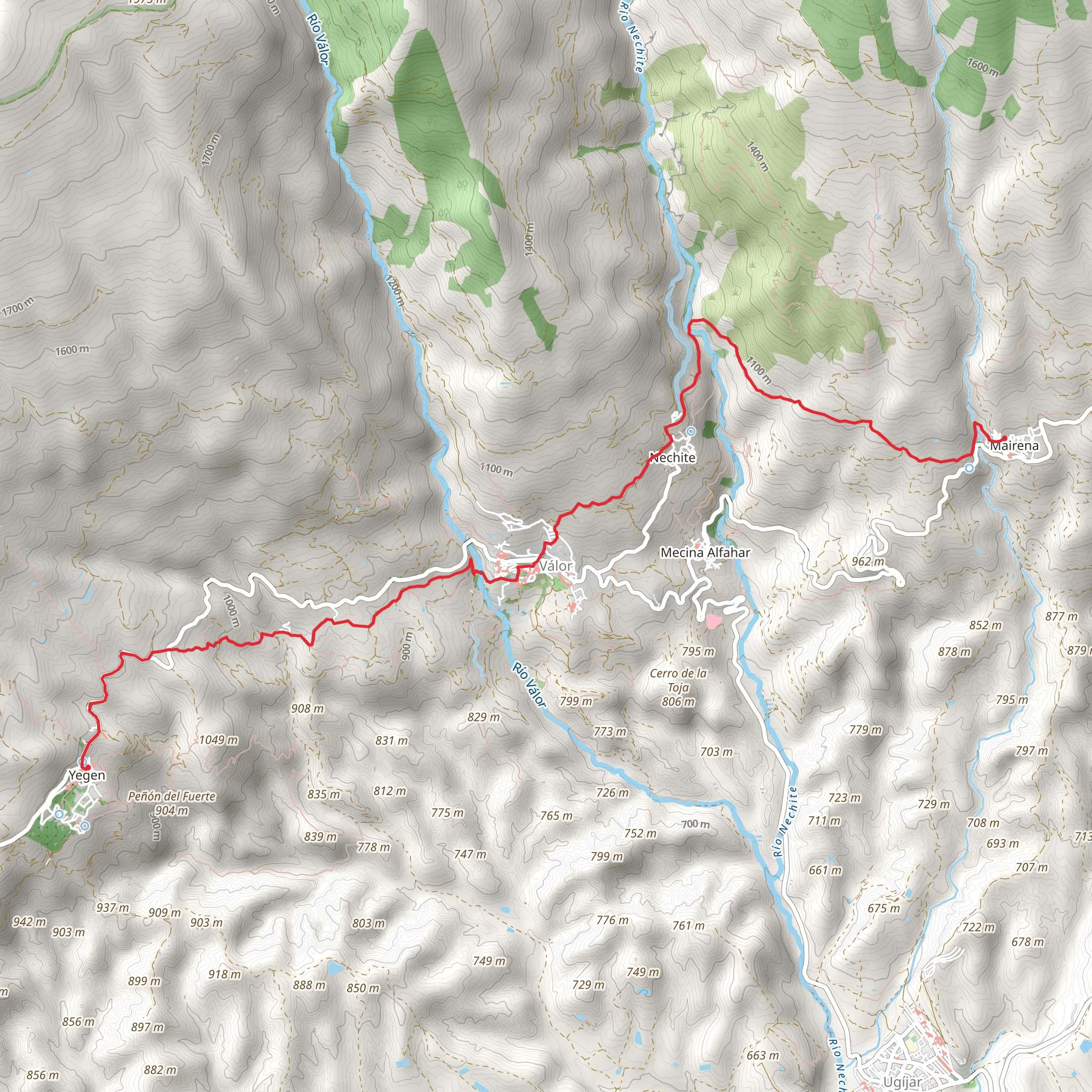 Yegen - Mecina mobile static map