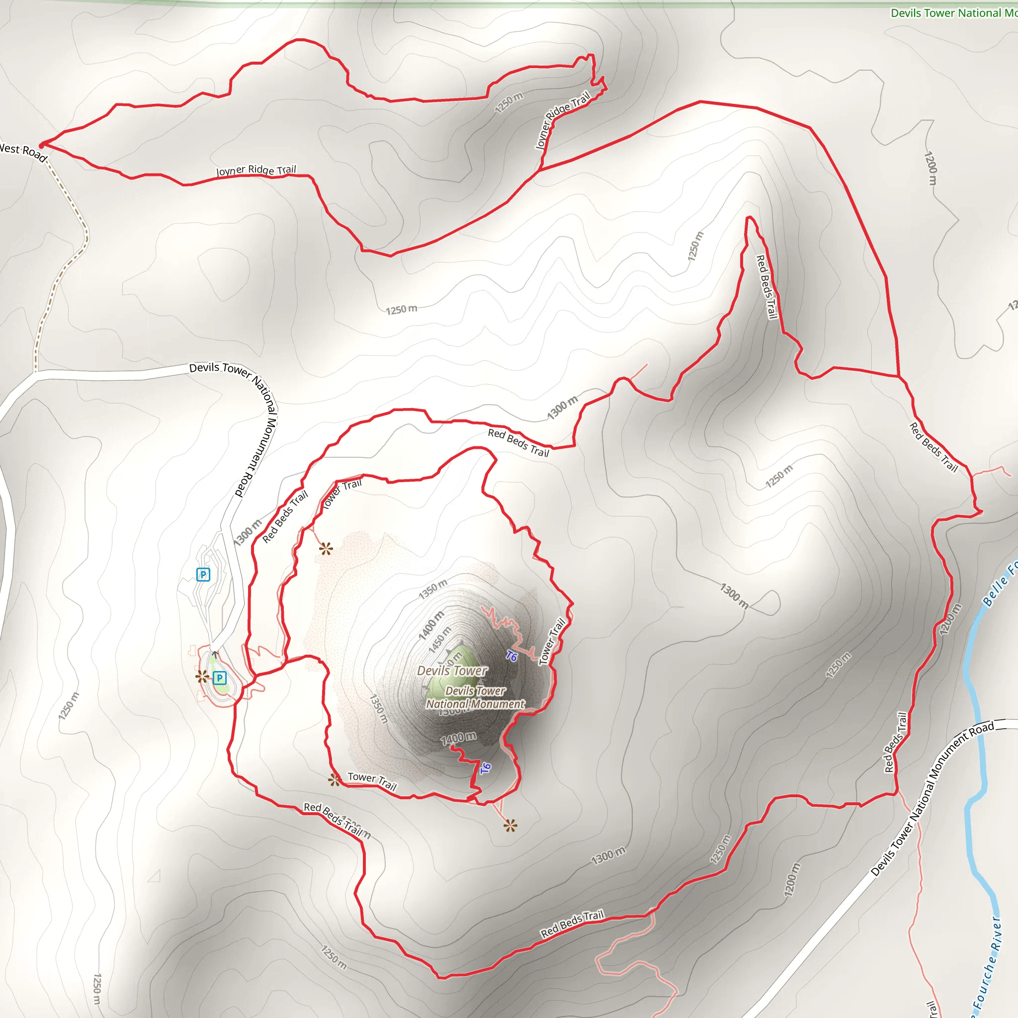 Red Beds Loop via Joyner Ridge Trail mobile static map