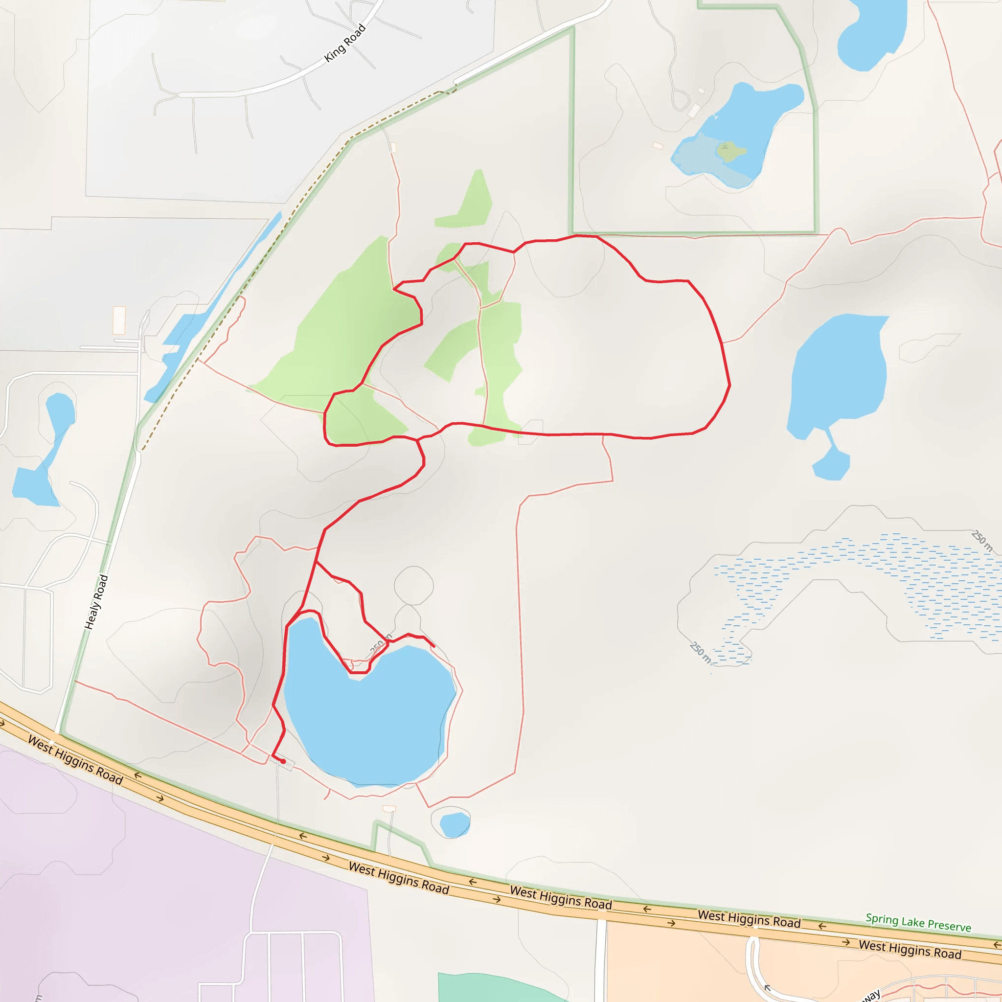Beverly Lake Loop mobile static map