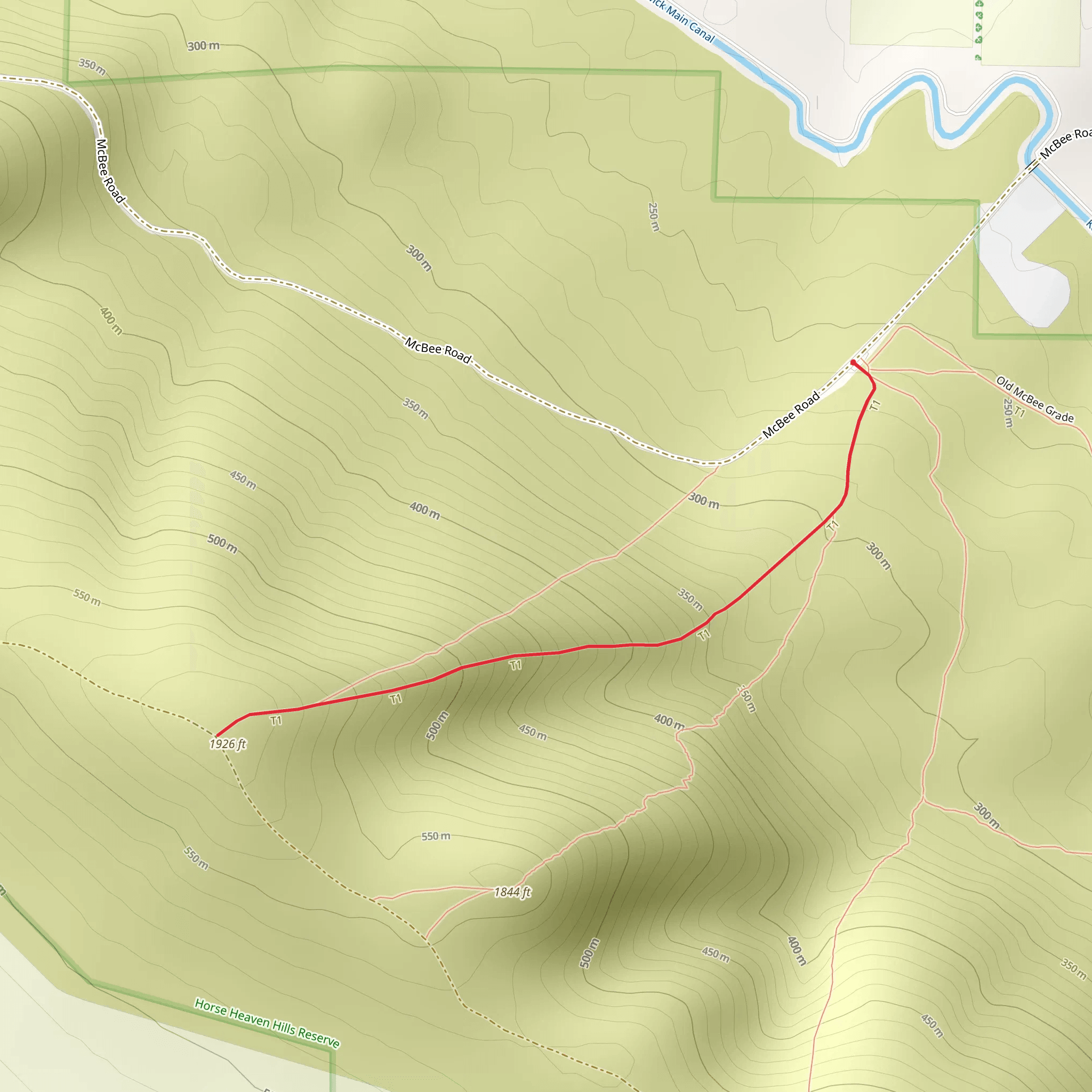 Mc Bee Road Hill - West mobile static map