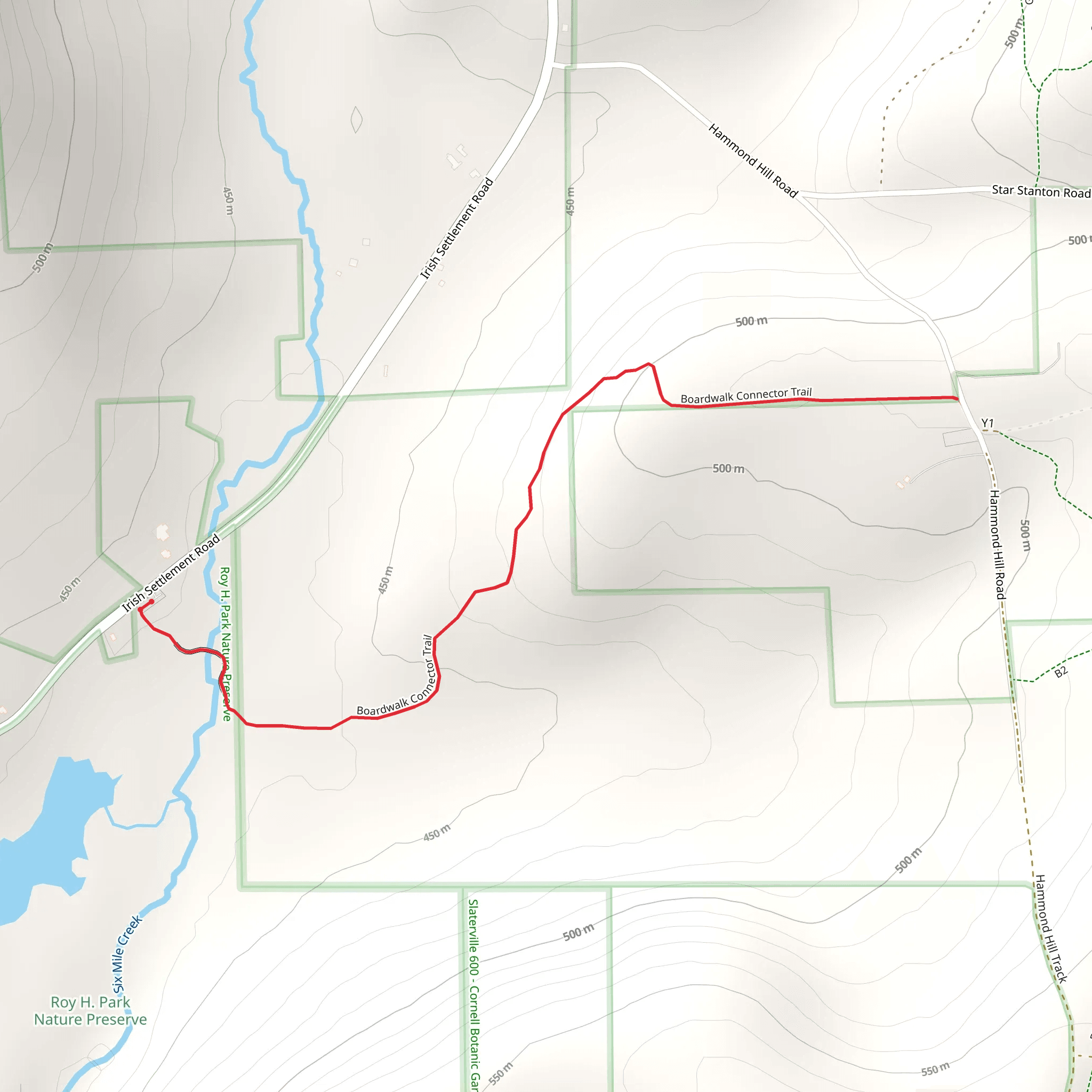Roy H Park Nature Preserve Trail and Boardwalk Connector Trail mobile static map