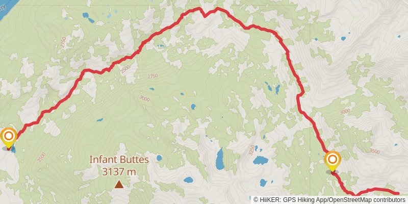 Seven Gables via Bera Creek Trail stage 3 Map