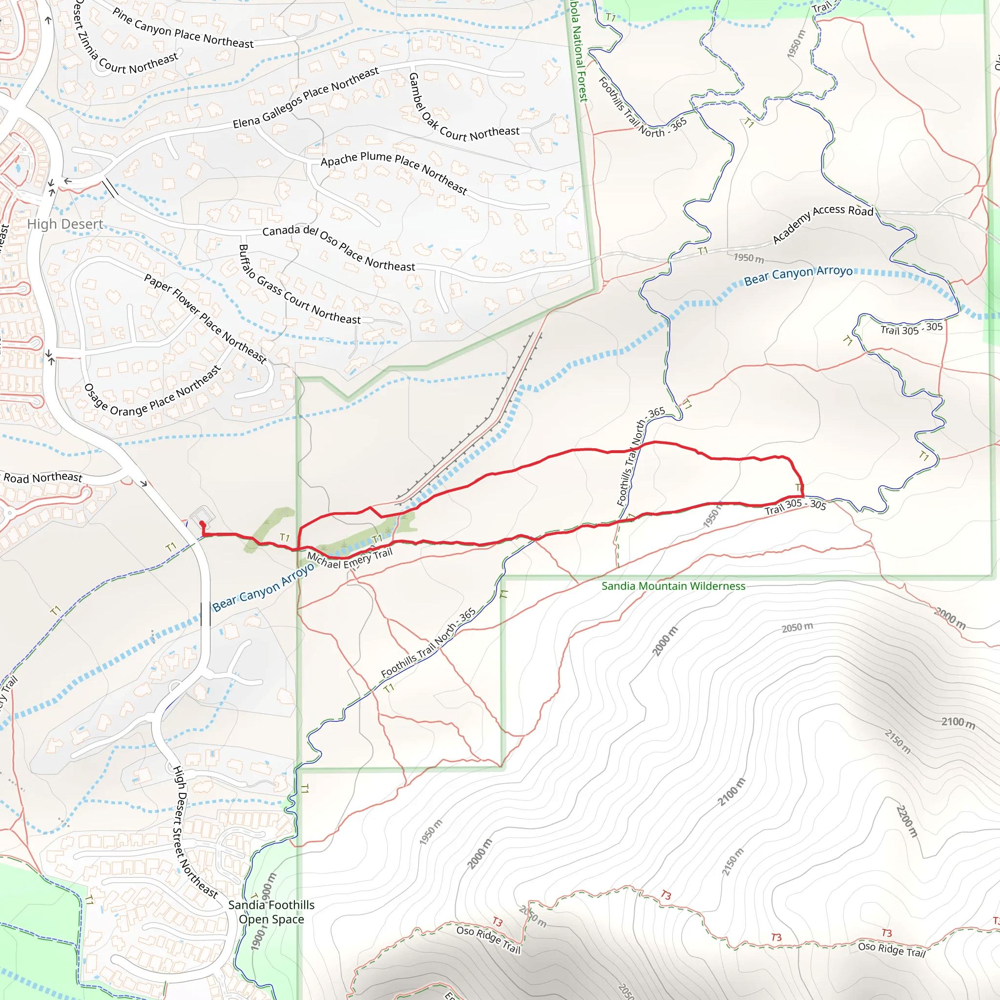 Michael Emery Loop Trail mobile static map