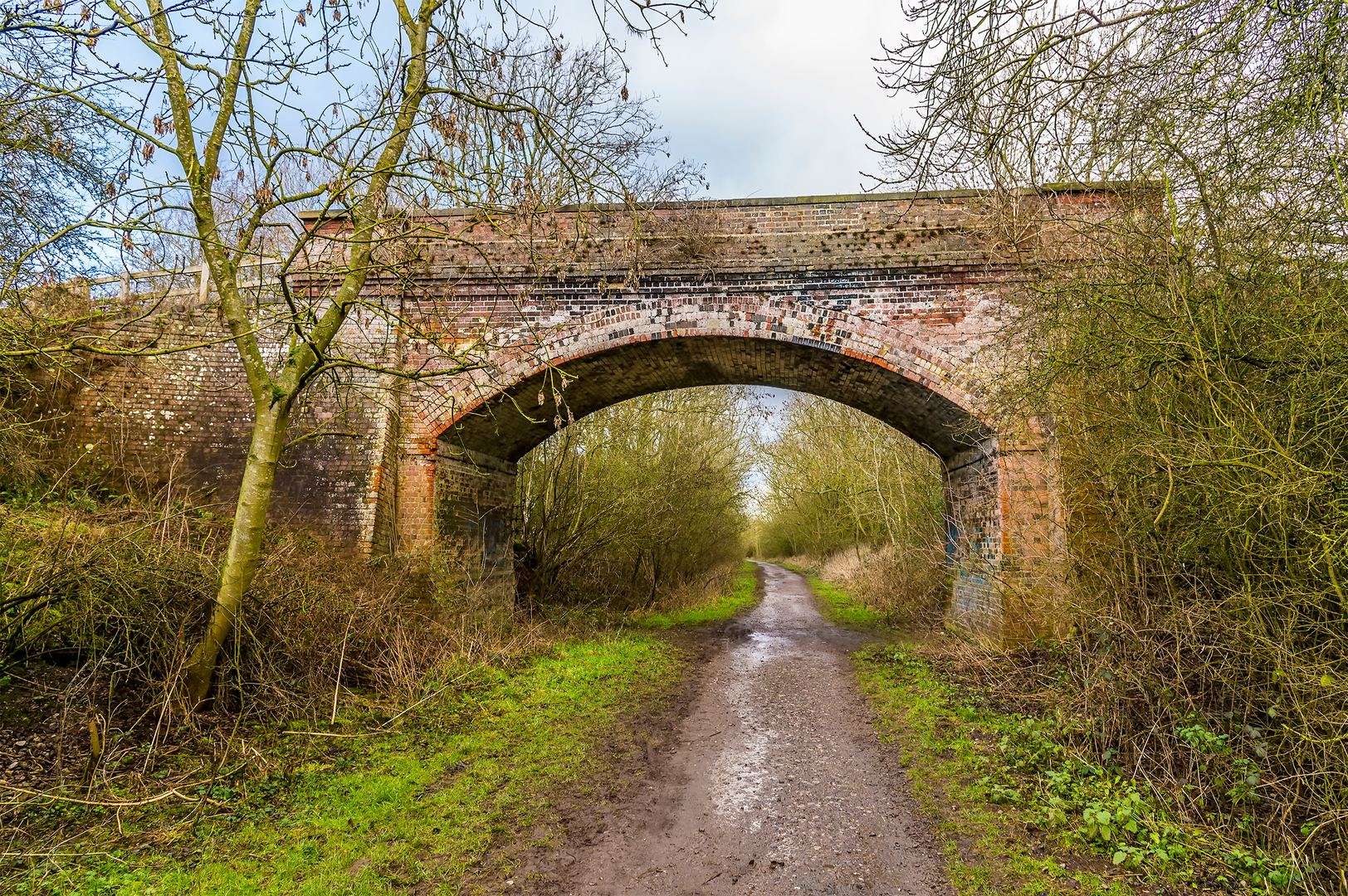 An image depicting the trail Brampton Valley Way and its surrounding area.