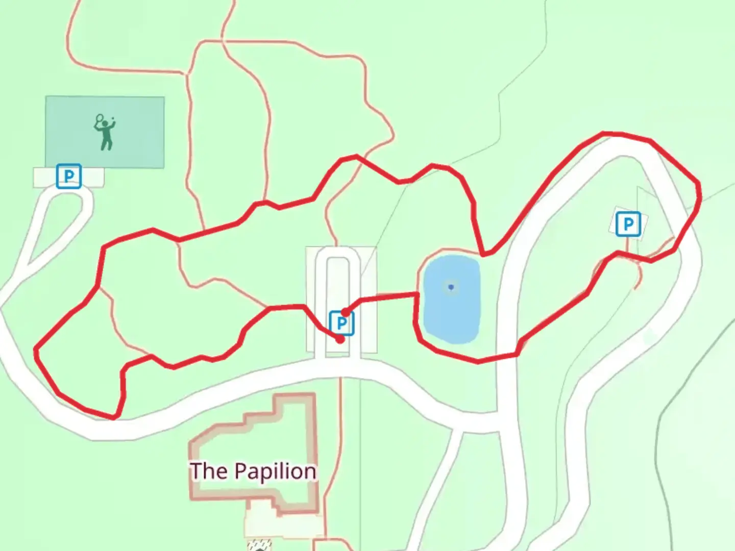 An image depicting the trail Honor Heights Park Loop and its surrounding area.