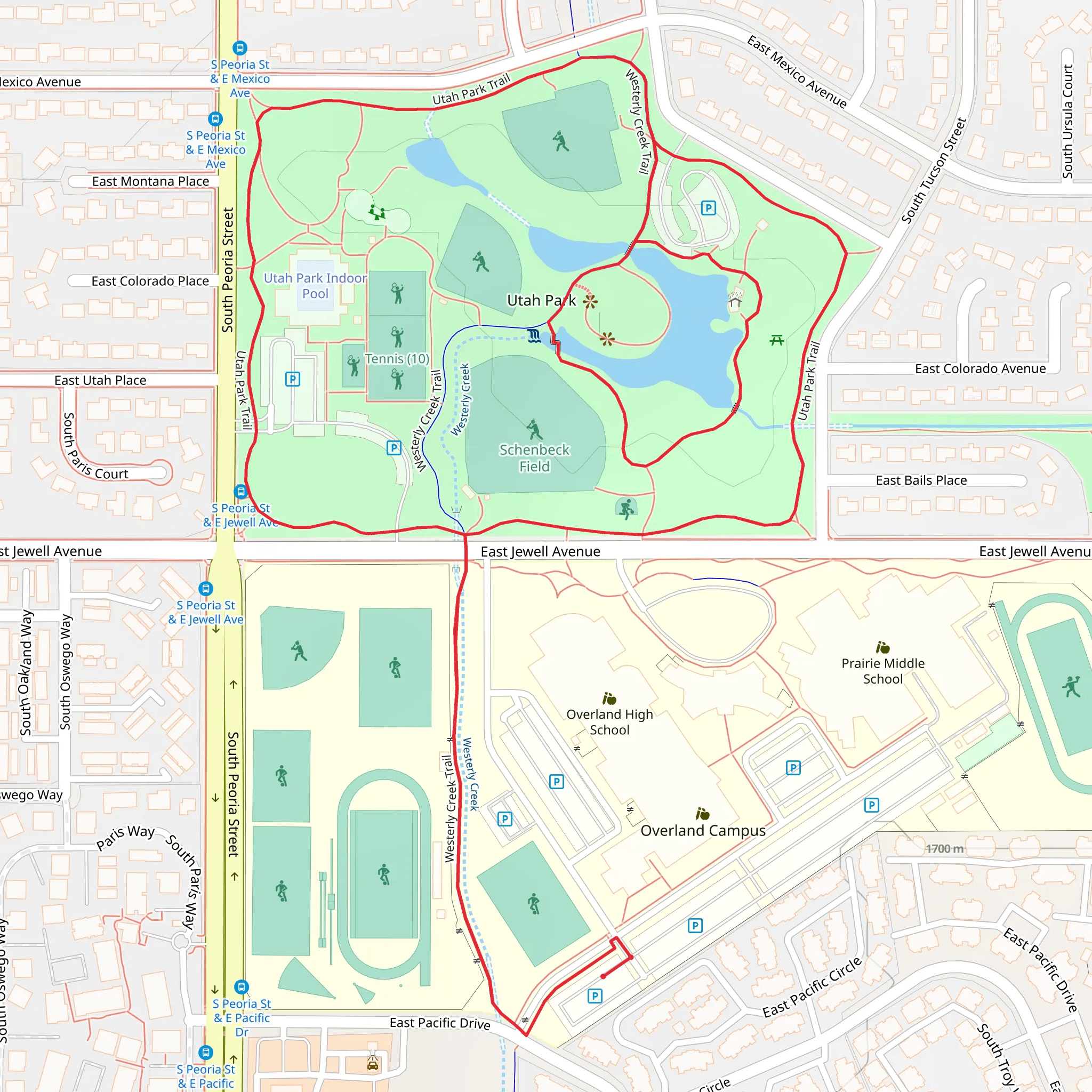 Utah Park Loop mobile static map