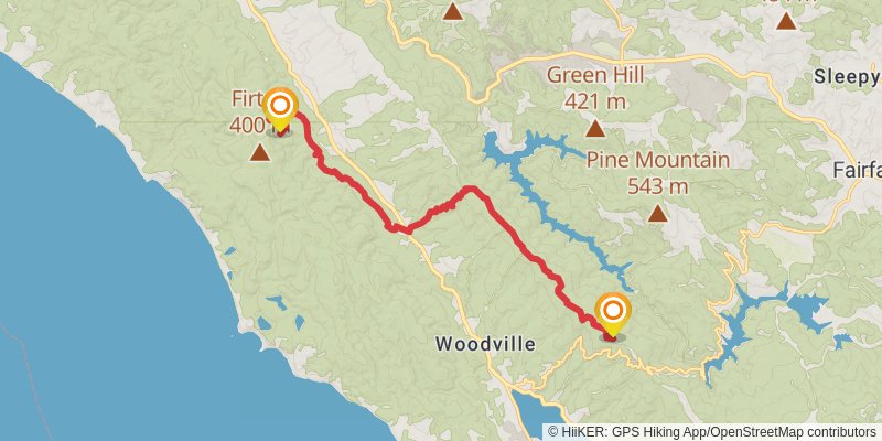 American Discovery Trail North Route stage 390 Map