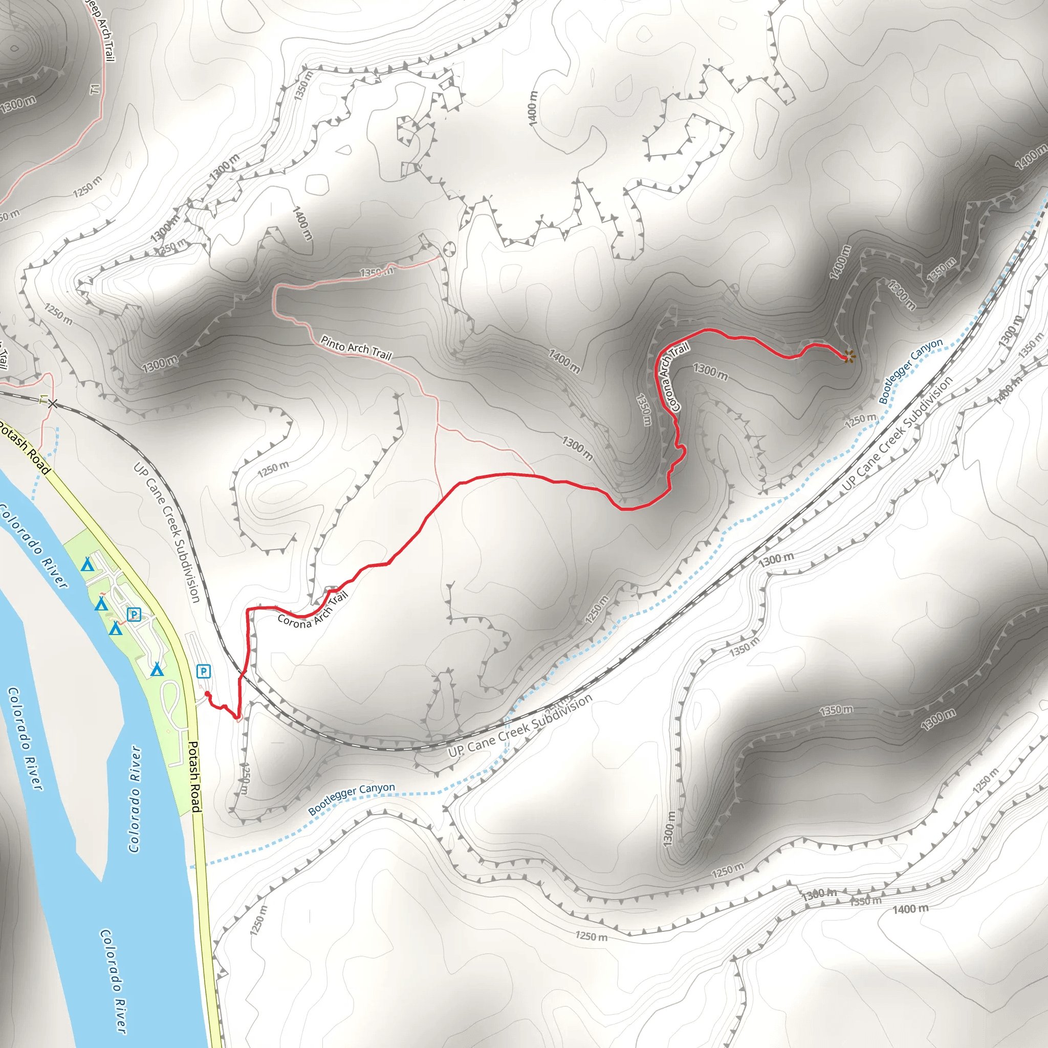 Corona Arch Trail mobile static map