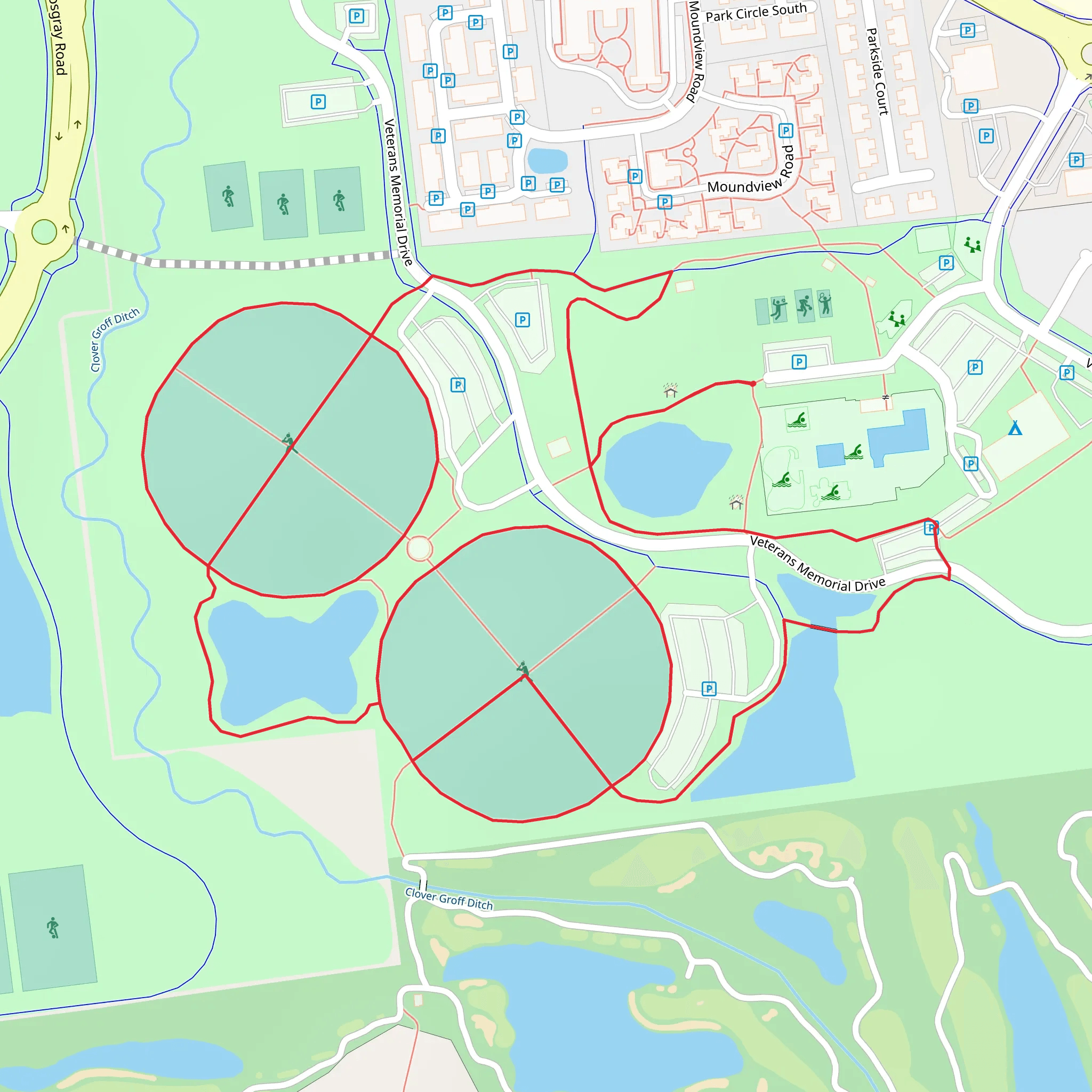 Hillard Municipal Park and Clover Groff Ditch Walk mobile static map
