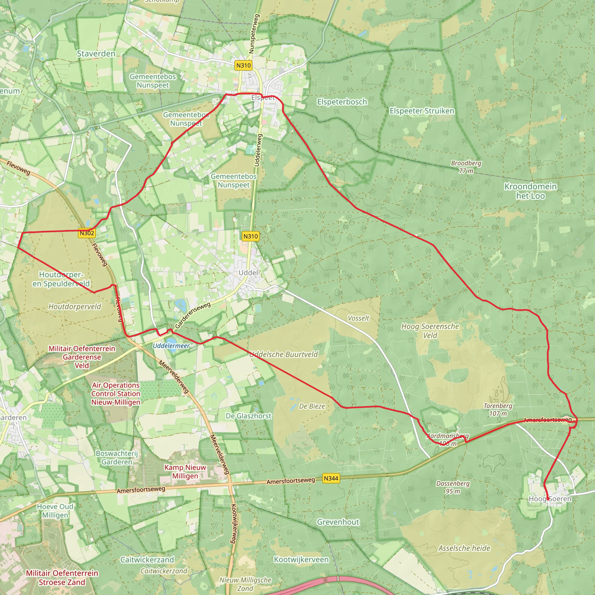 Amersfoortseweg and Flevoweg Loop mobile static map