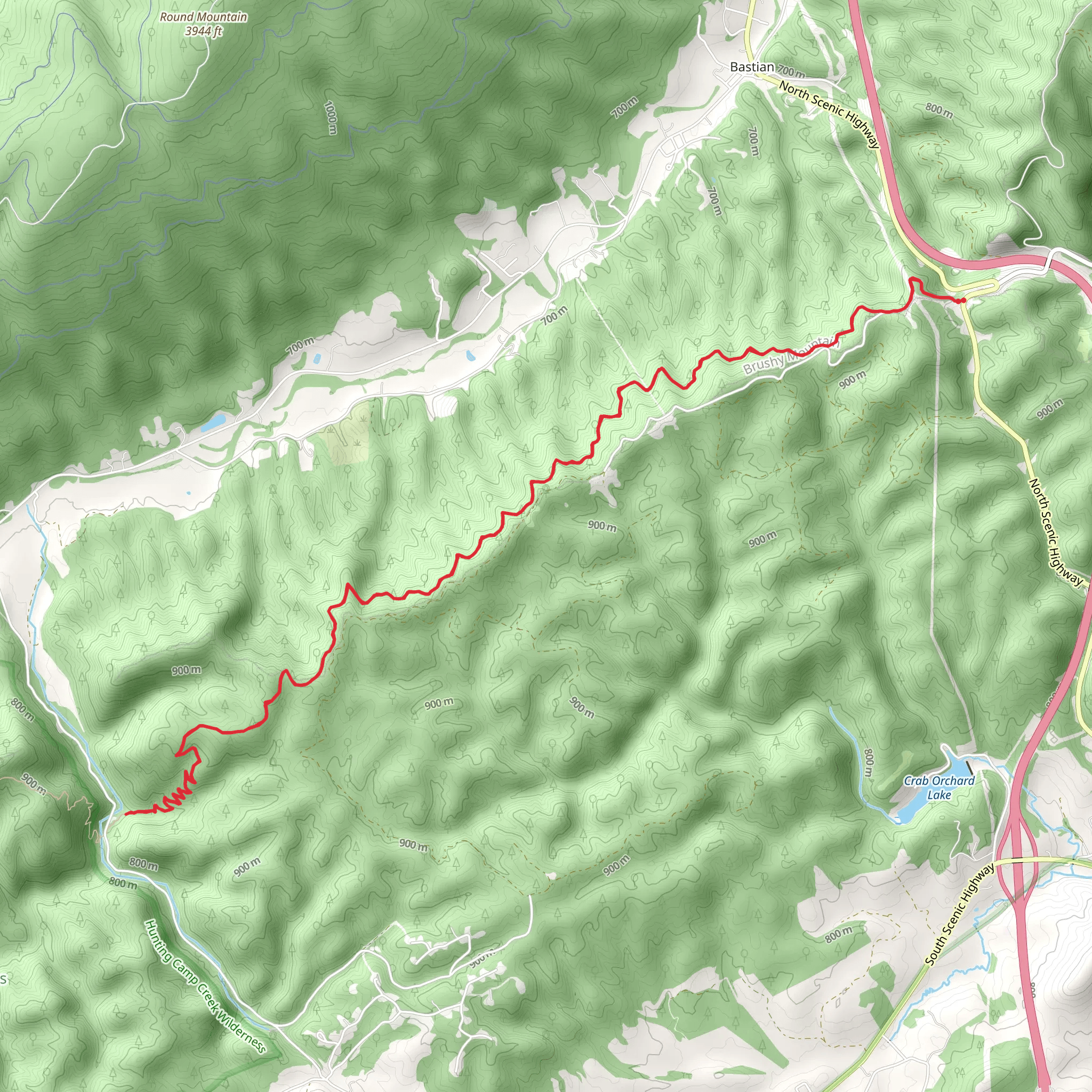 Laurel Creek Campsite via Appalachian Trail mobile static map