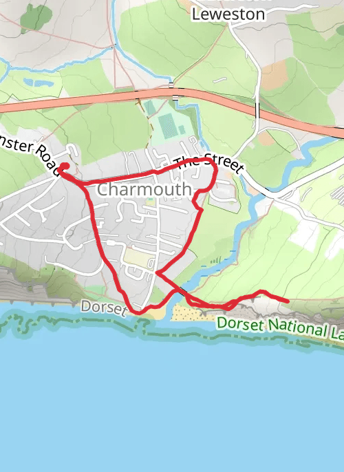 Charmouth and the SWCP mobile static map