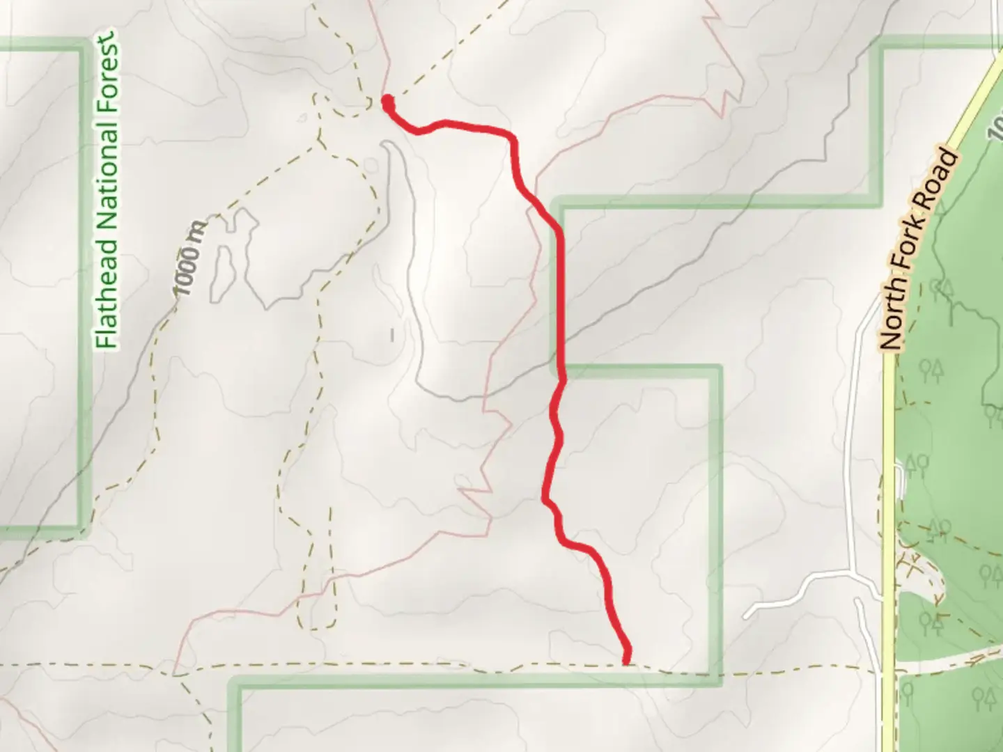 An image depicting the trail Turkey Trot Trail and its surrounding area.