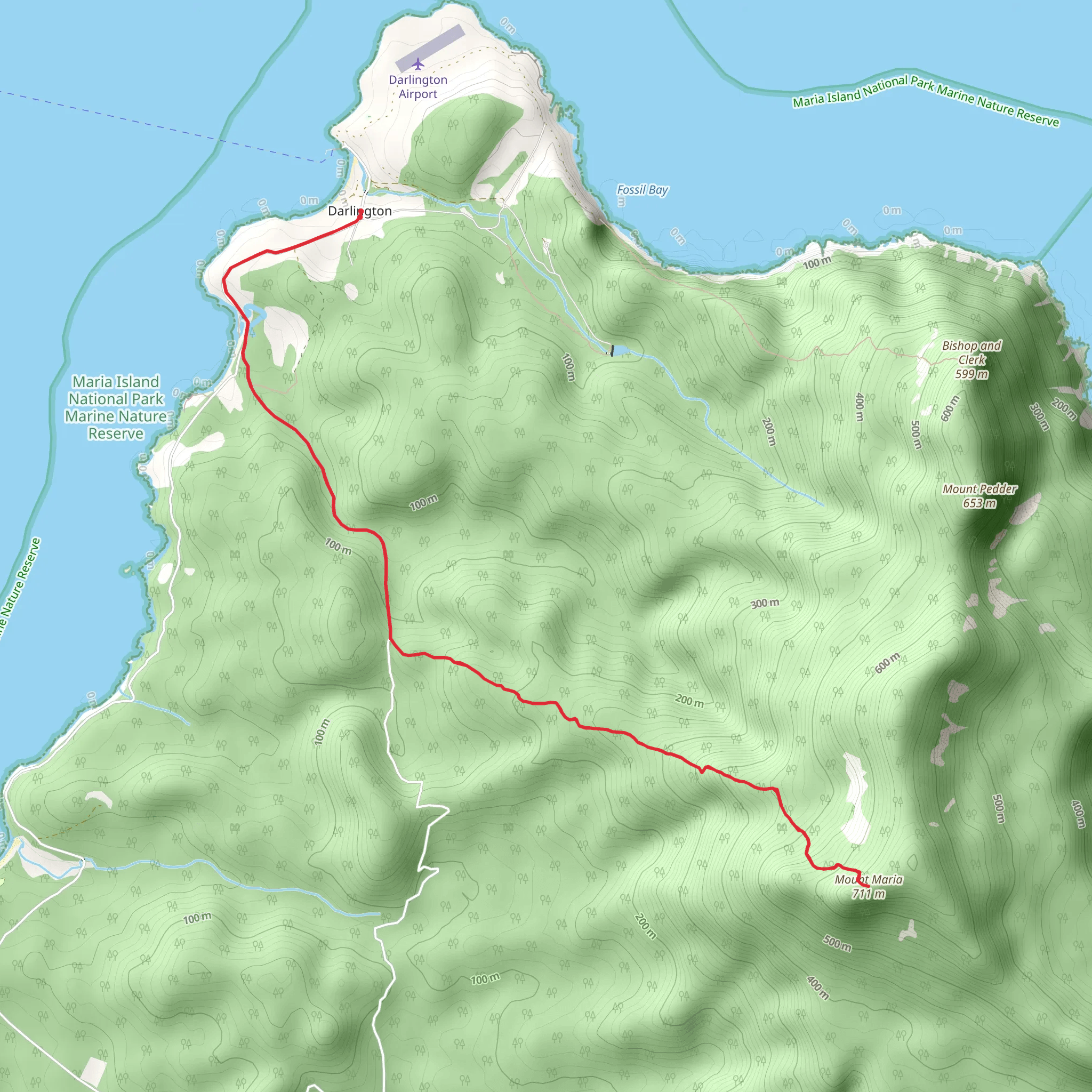 Mount Maria Walk mobile static map
