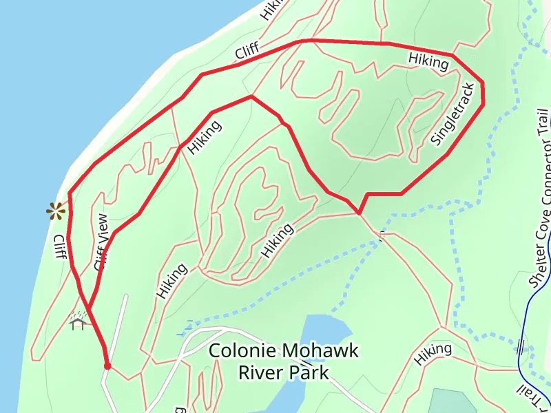 Cliff View Trail Loop from Colonie Mohawk River Park