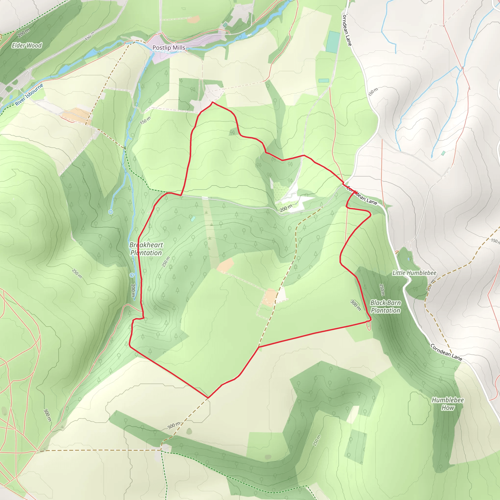 Breakhear Plantation Loop mobile static map