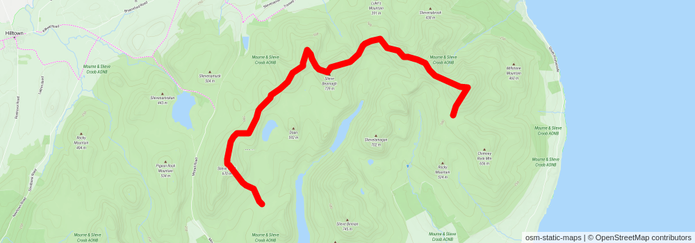 Mourne Wall Challenge stage 2 Map