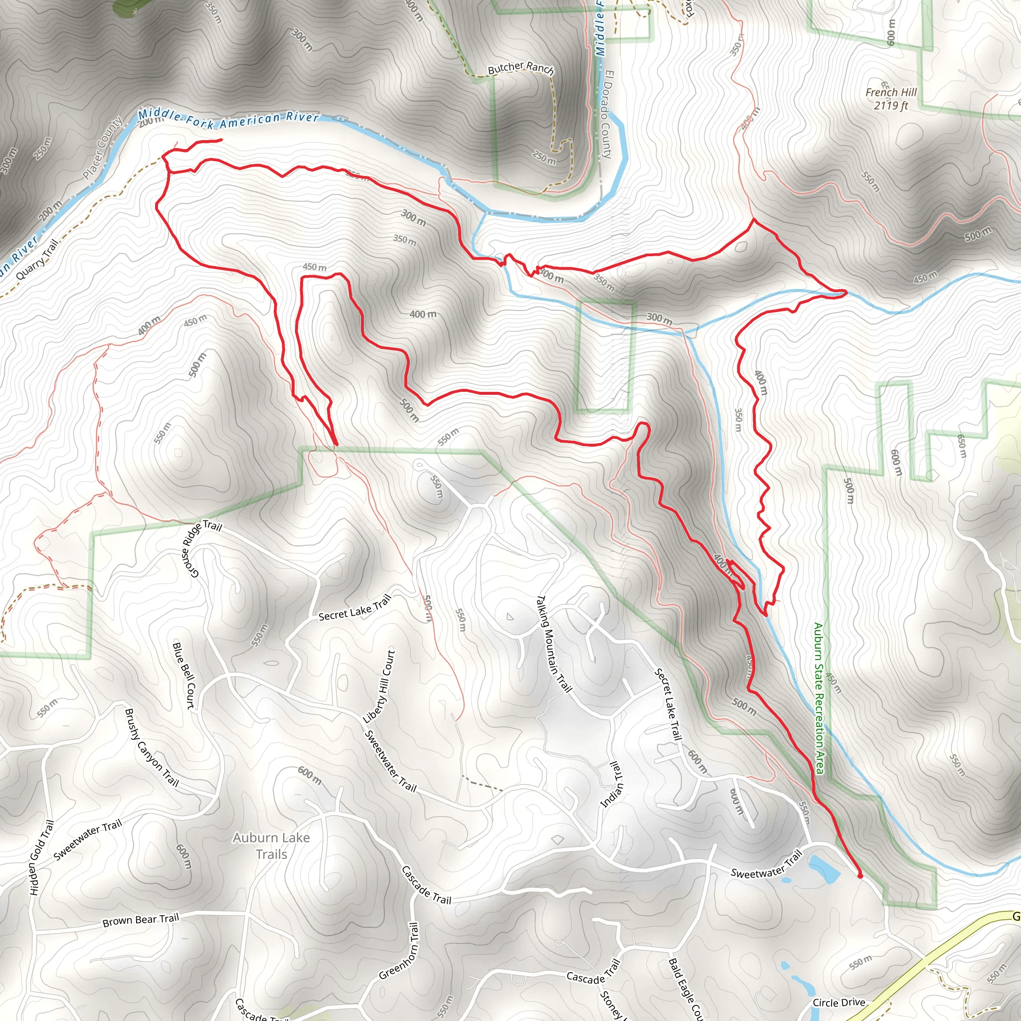 American Canyon, Maine Bar and Dead Truck Loop Trail mobile static map