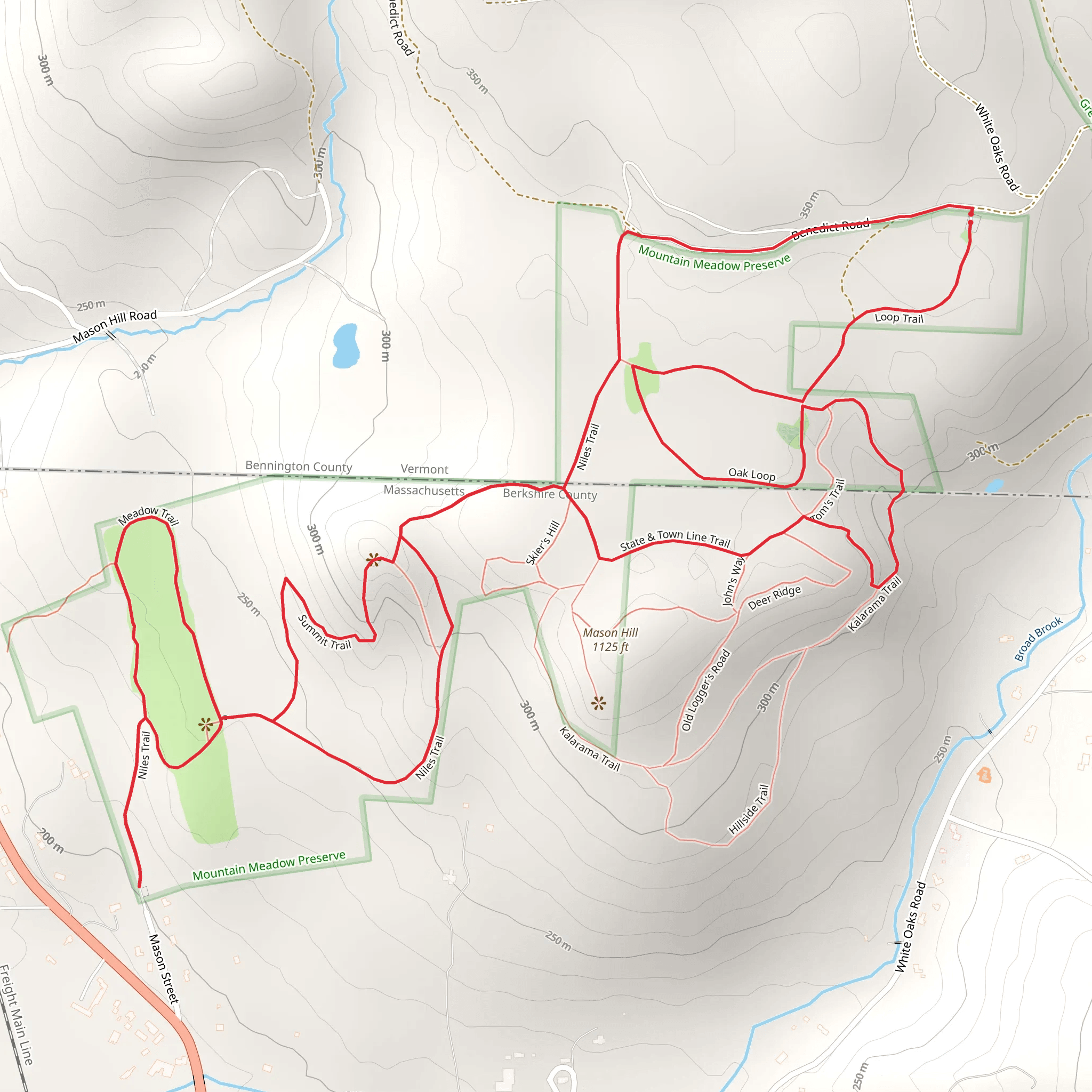 Niles and Kalarama Loop Trail mobile static map