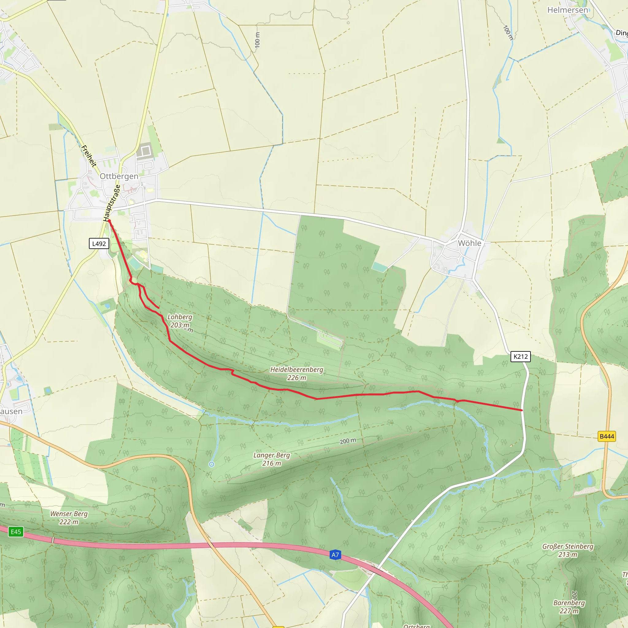 Ottbergen Walk mobile static map