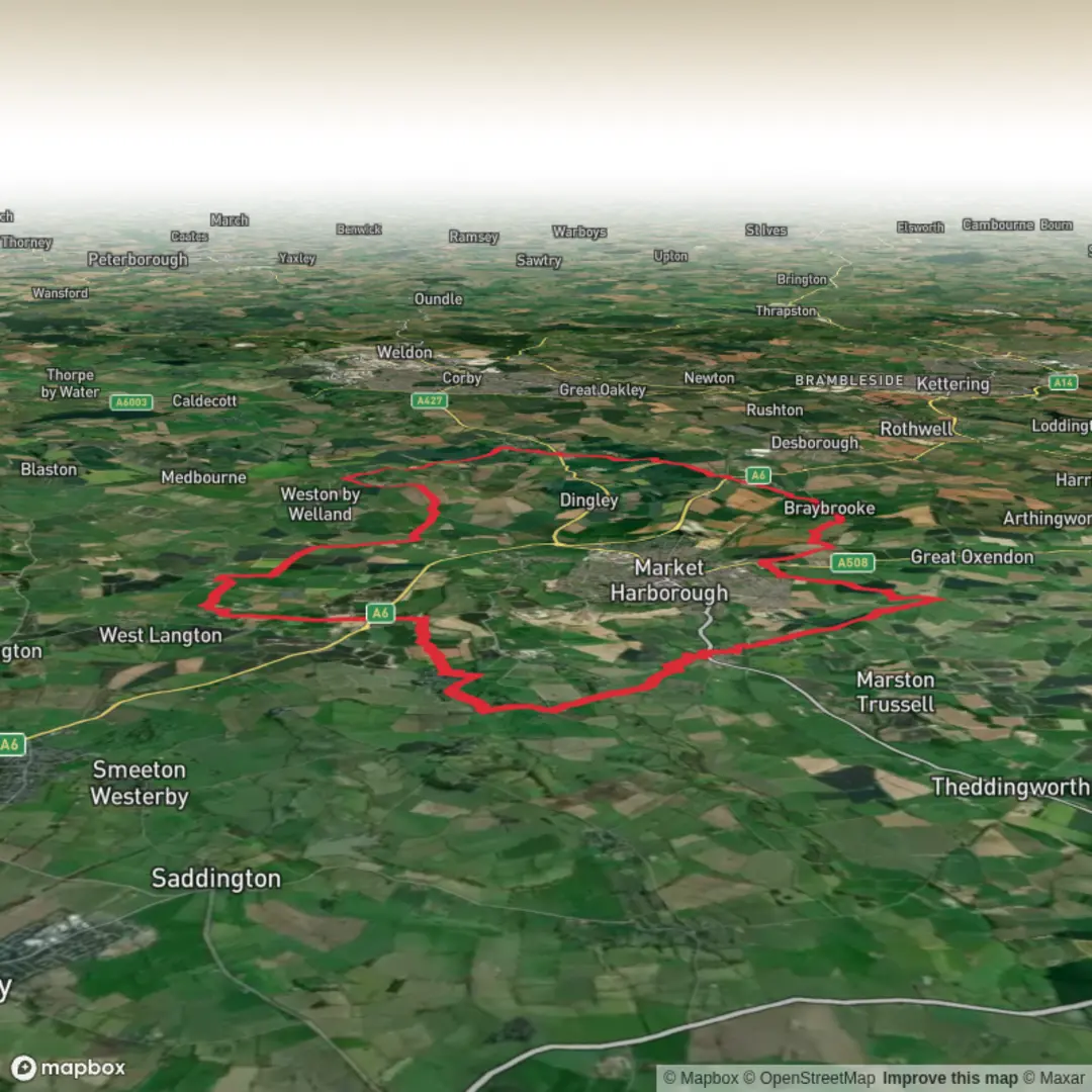 An image depicting the trail Stoke Albany Round and its surrounding area.