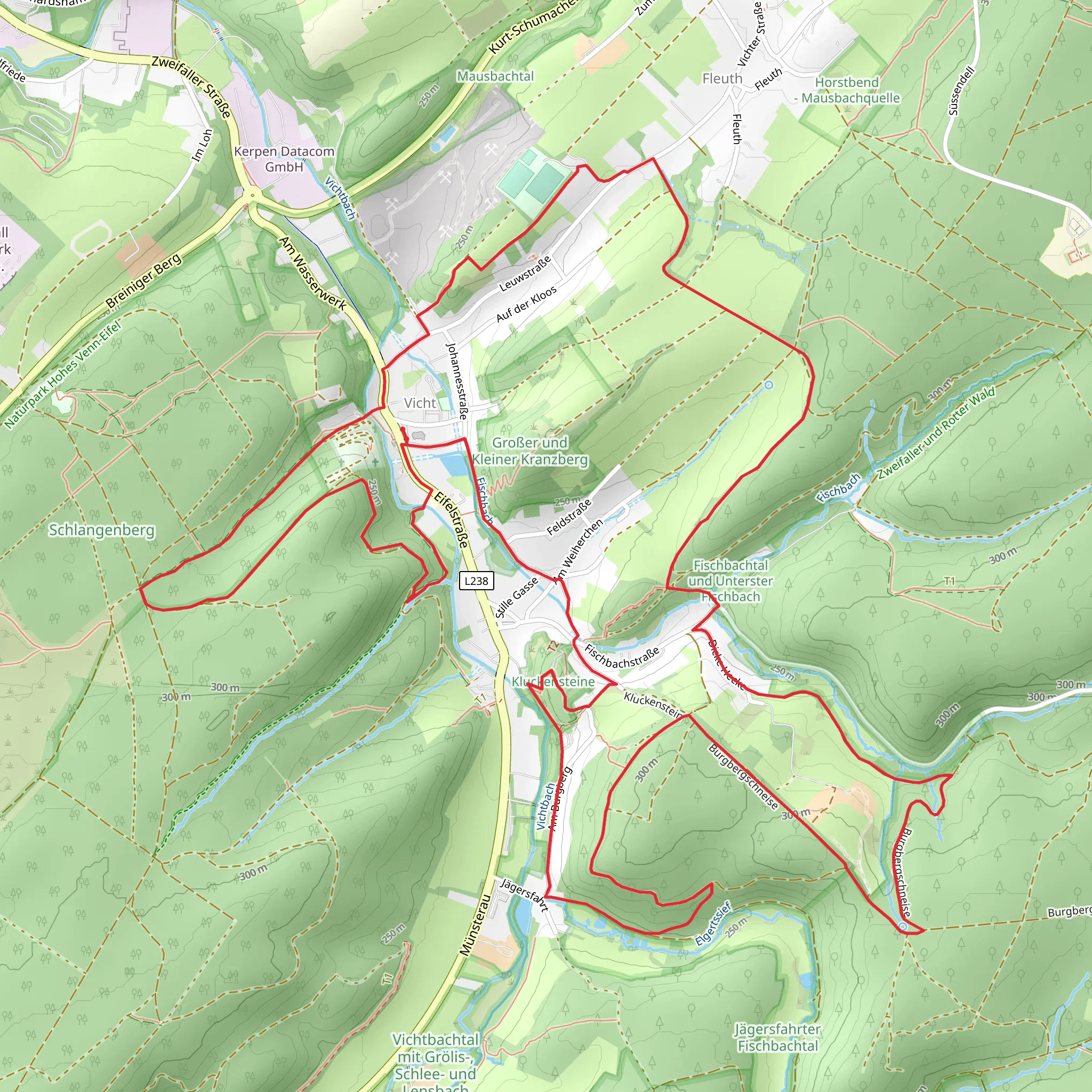 Kupferroute and Lehmjoeres Weg Loop mobile static map