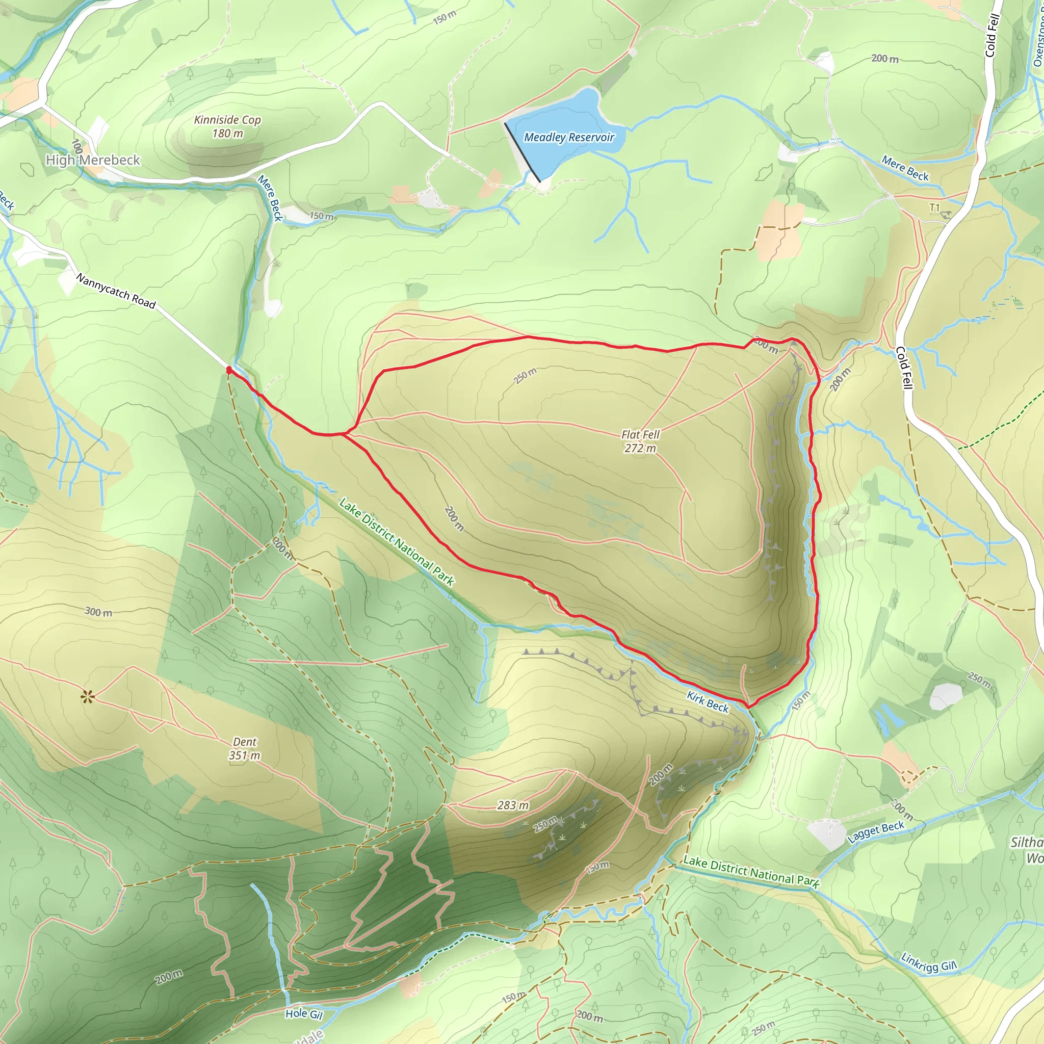 Flat Fell Loop mobile static map