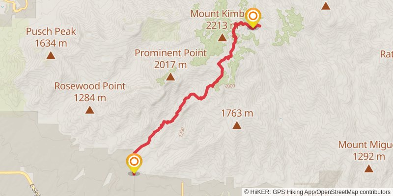 Finger Rock Trail stage 2 Map
