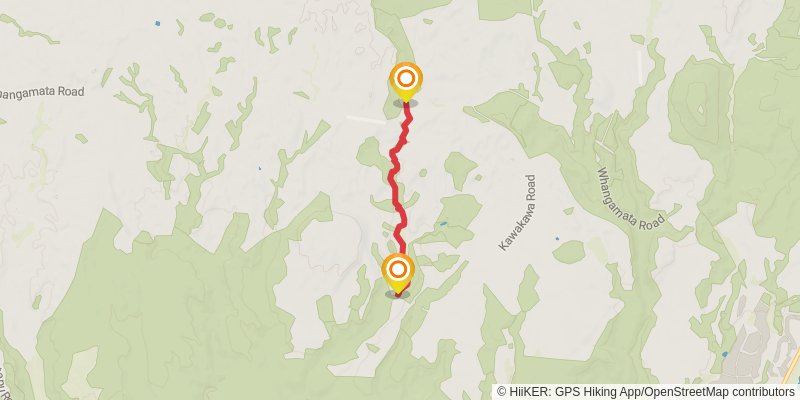 Kawakawa Bay Track - Orakau stage 1 Map