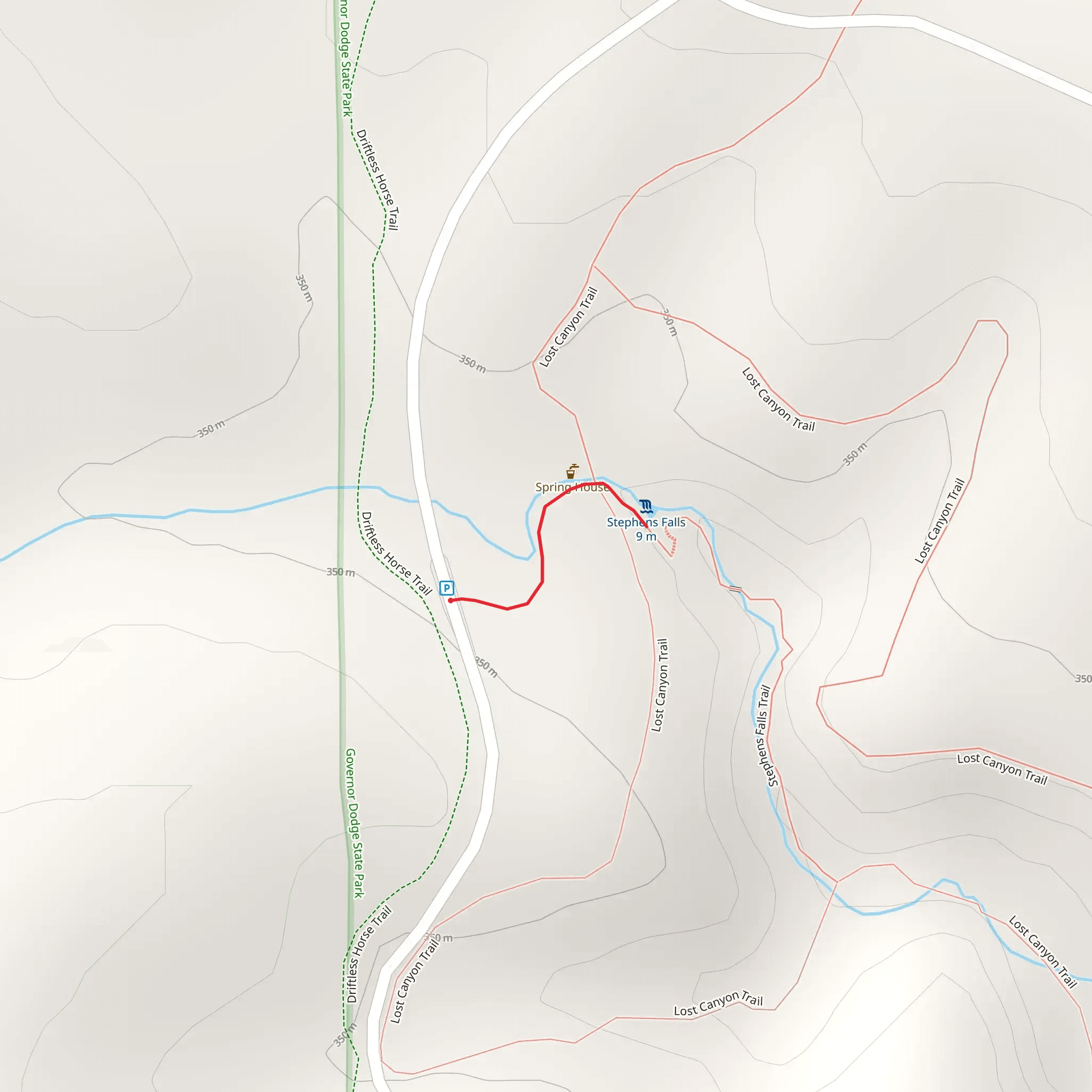 Stephens Falls Trail mobile static map