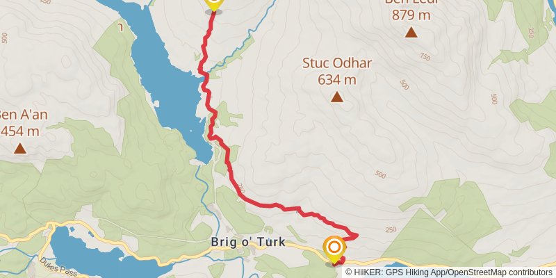 Ben Ledi and Benvane Loop via Glen Finglas Reservoir stage 2 Map