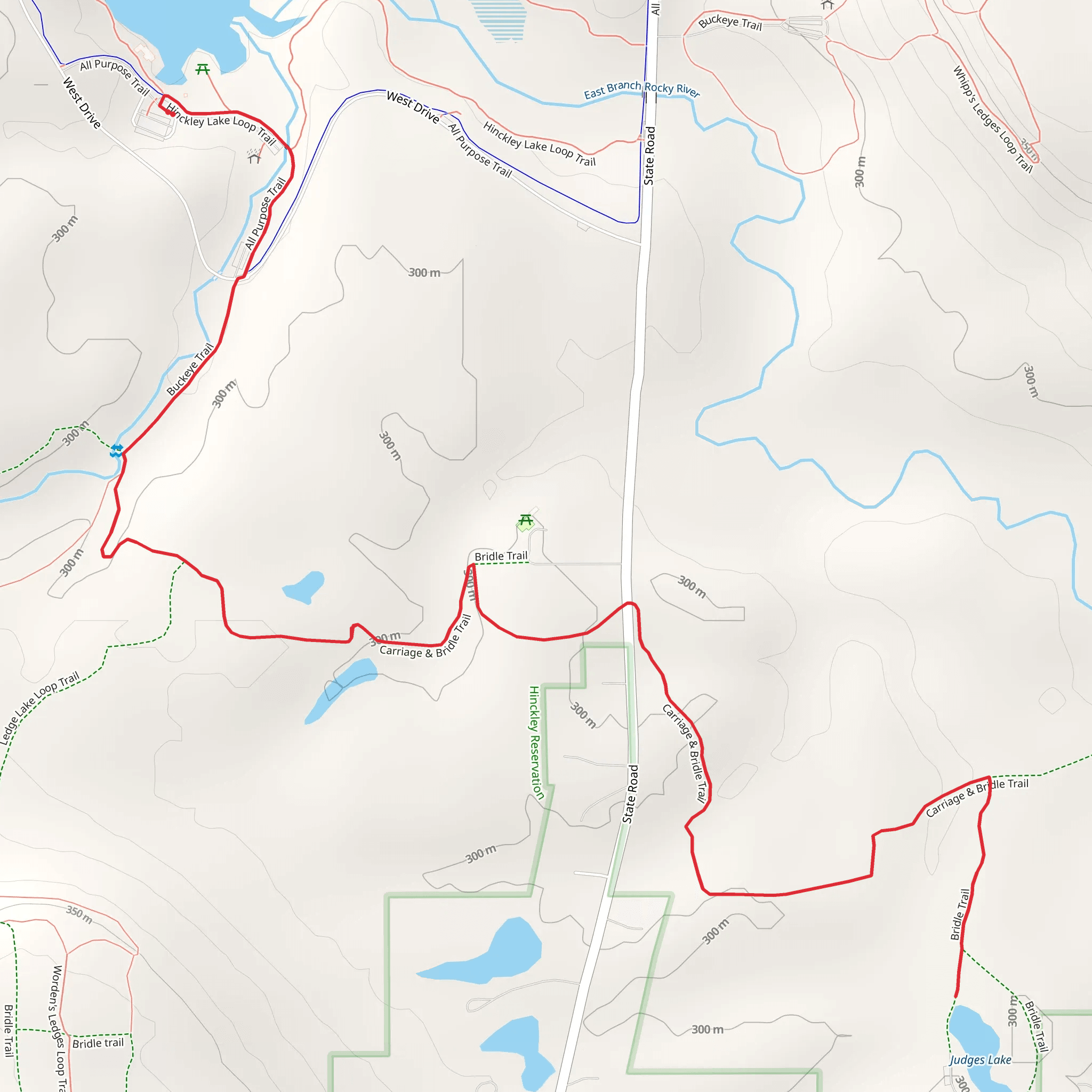 Carriage and Bridle Trail mobile static map