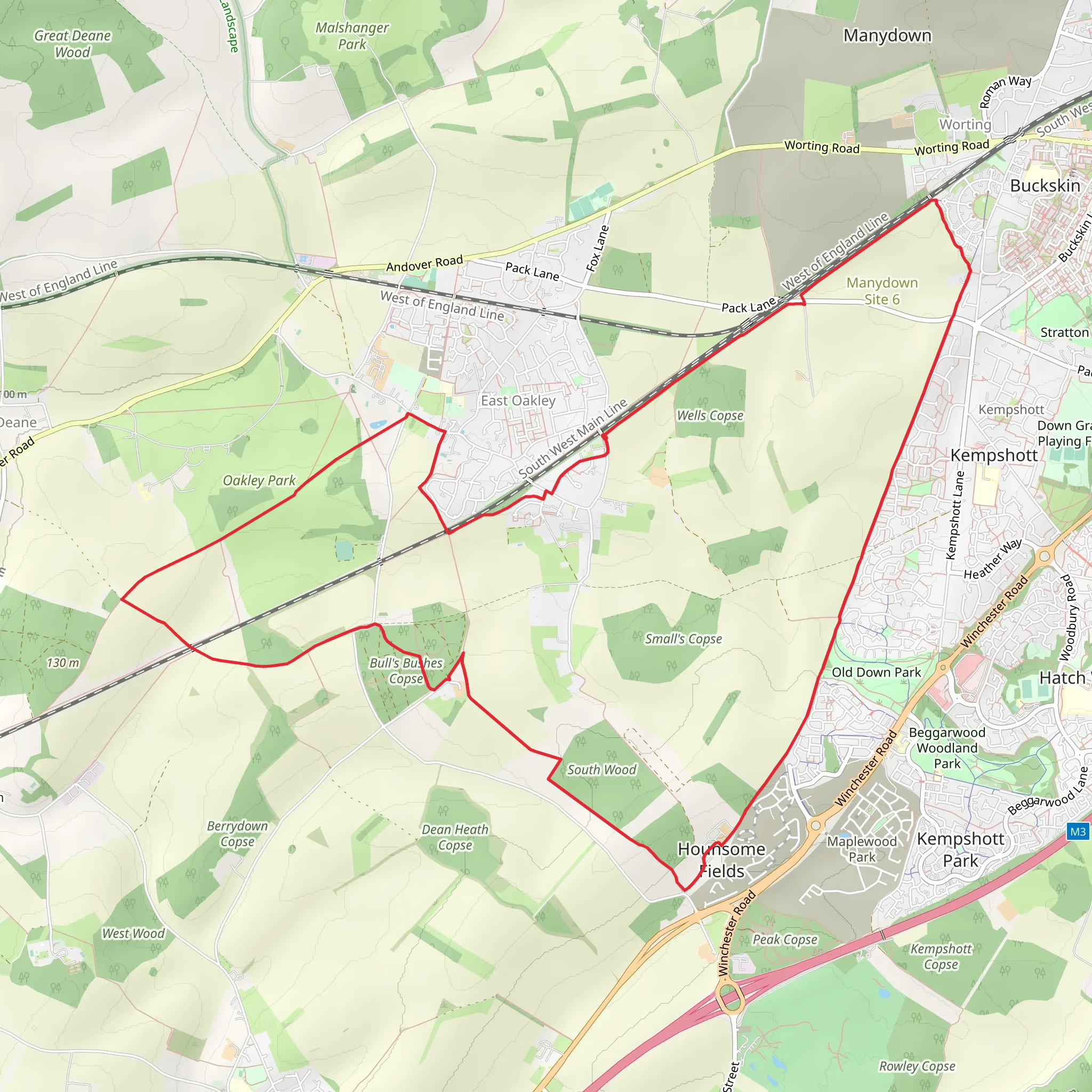Oakley Southern Loop mobile static map