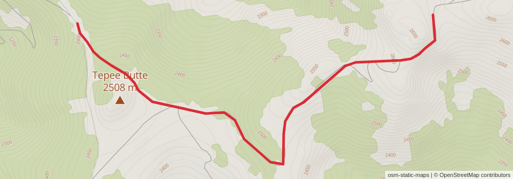 American Perimeter Trail - Rocky Mountains Primary stage 52 Map