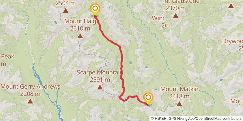 Great Divide Trail stage 6 Map
