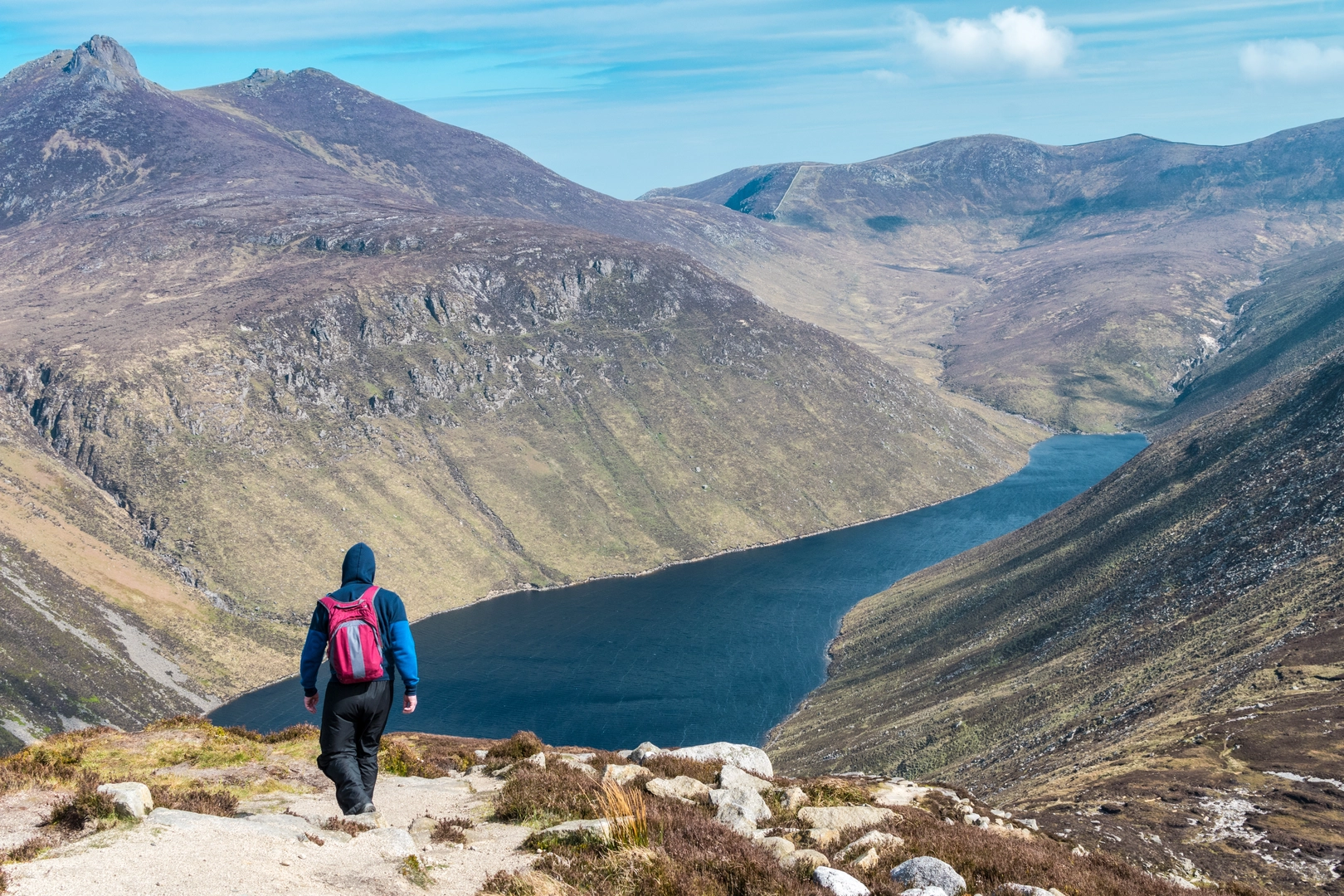 An image depicting the trail Blue Lough and its surrounding area.