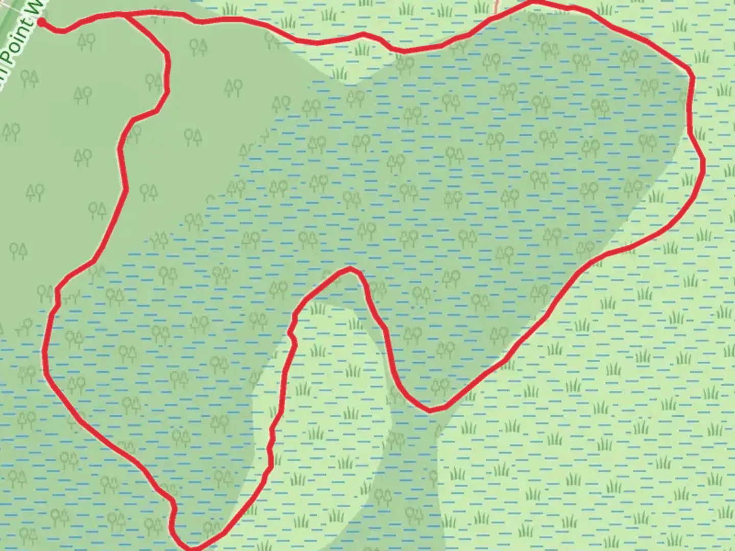 An image depicting the trail Garcon Point Loop Trail and its surrounding area.