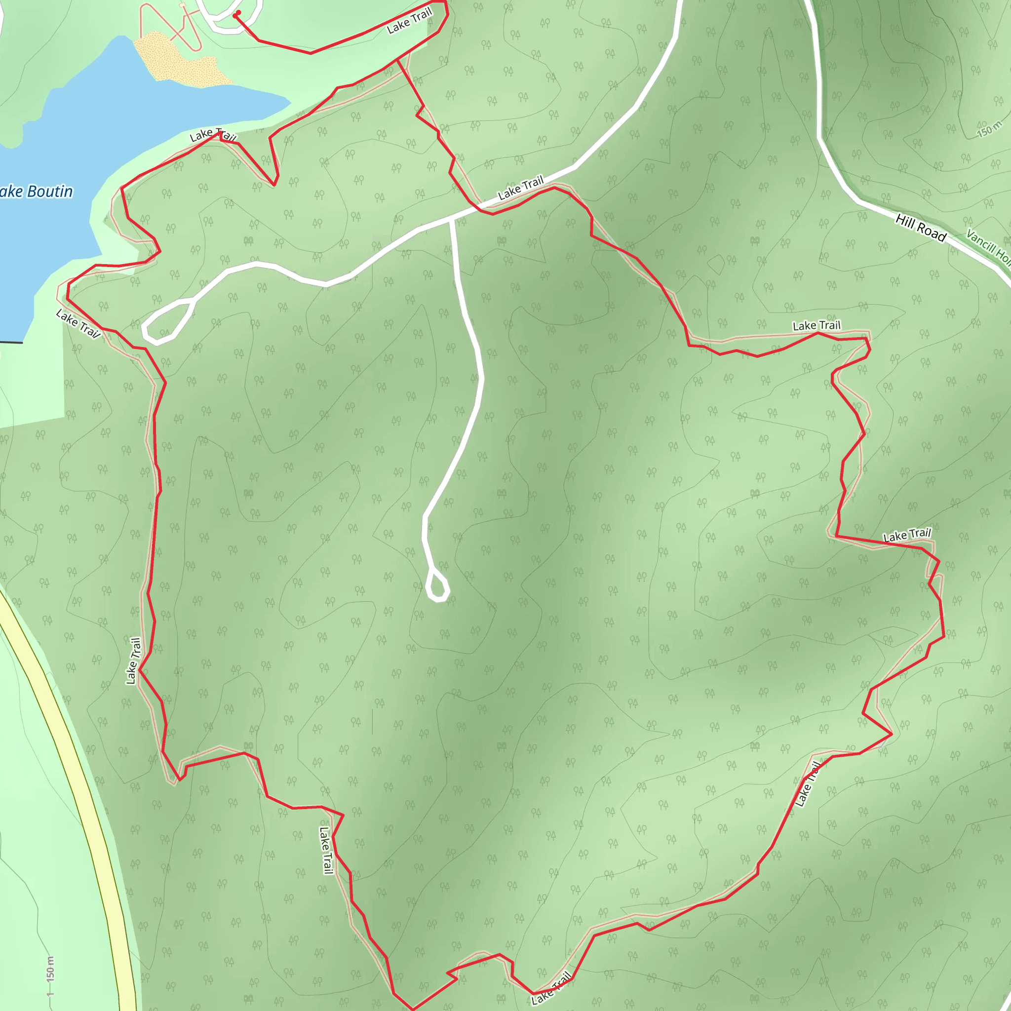 Lake Boutin Loop Trail mobile static map