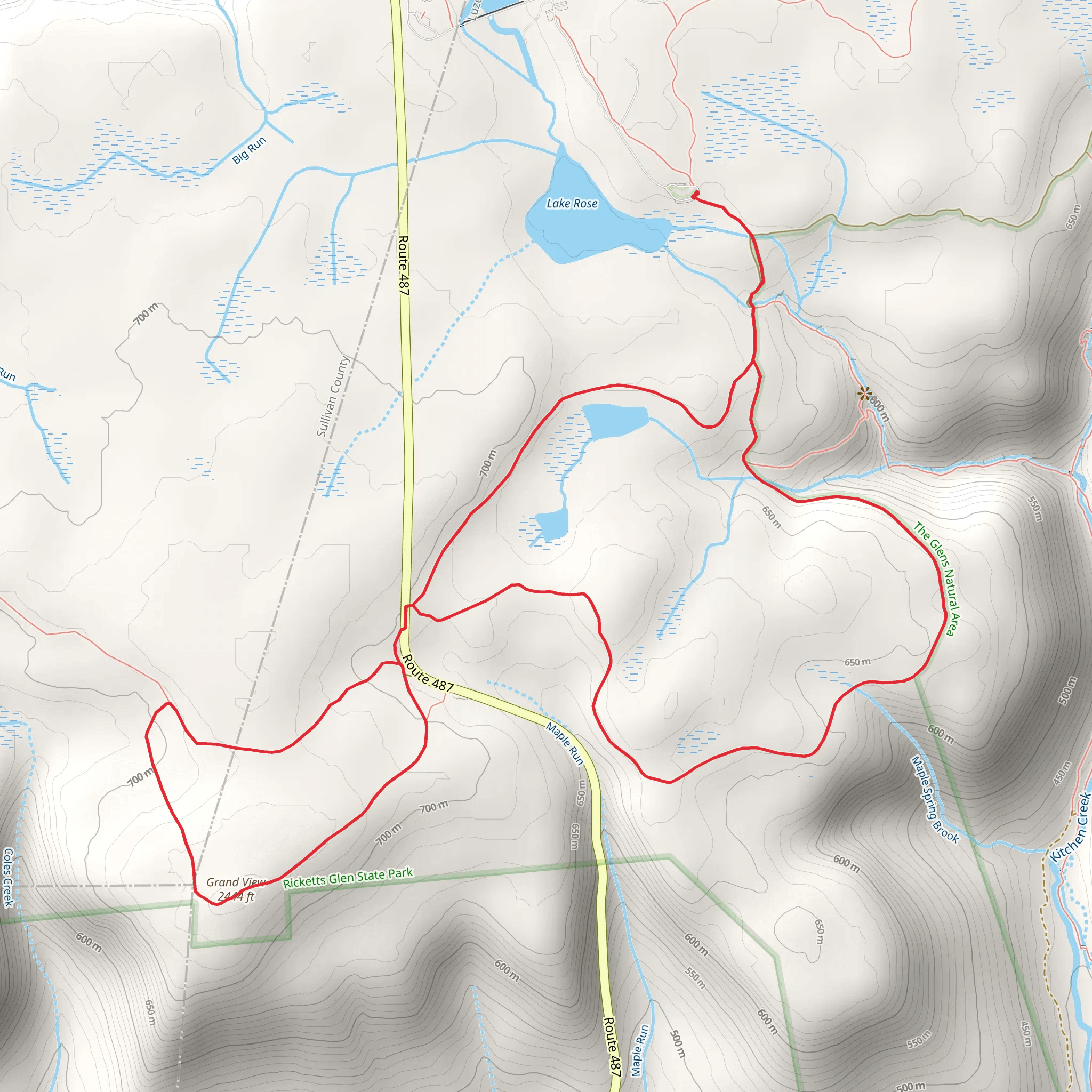 The Red Rock Loop mobile static map