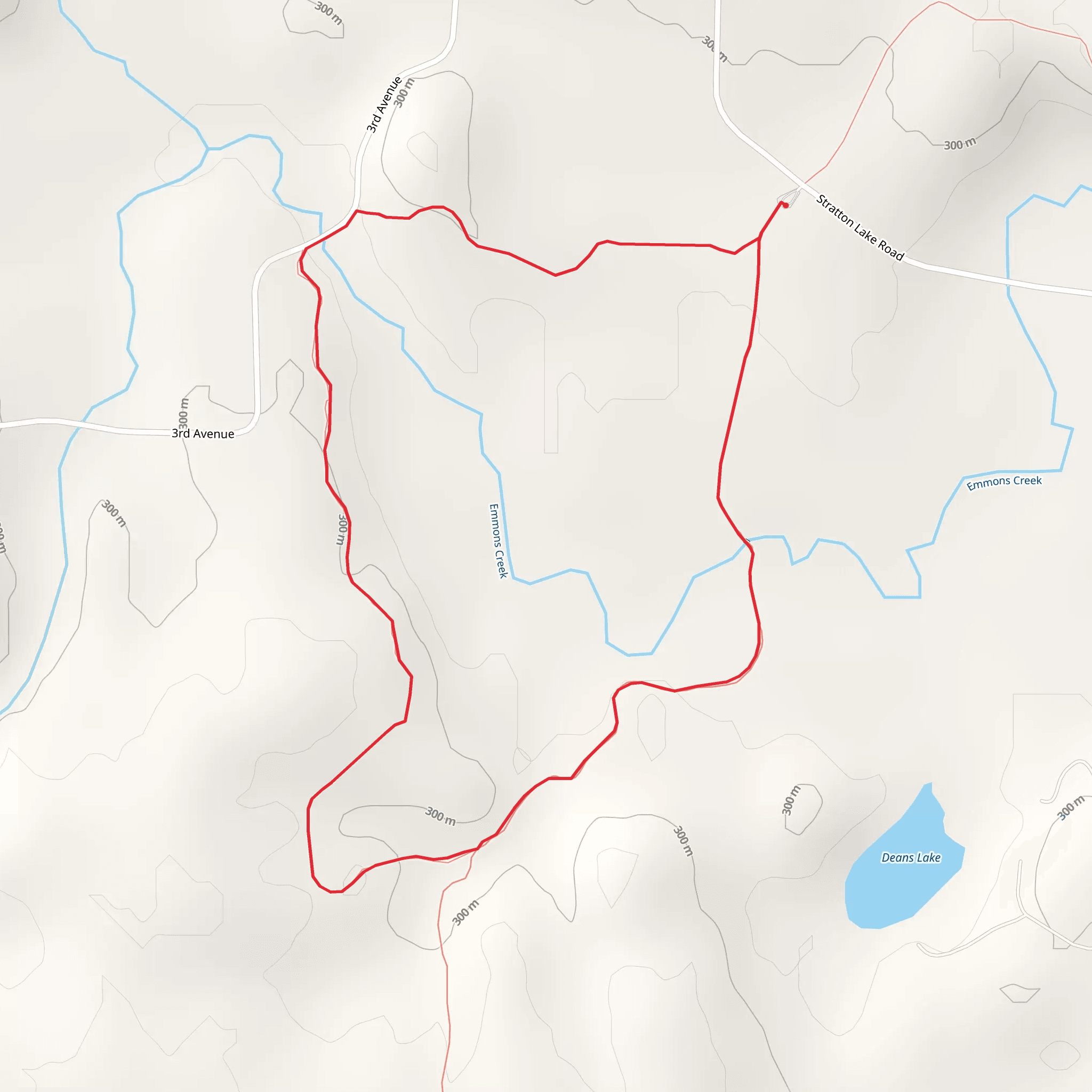 Emmons Creek Loop mobile static map