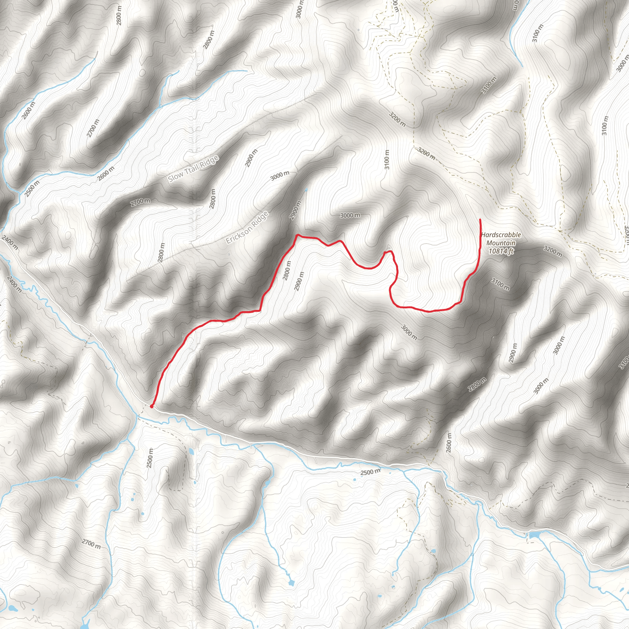 Yates Gulch Trail mobile static map