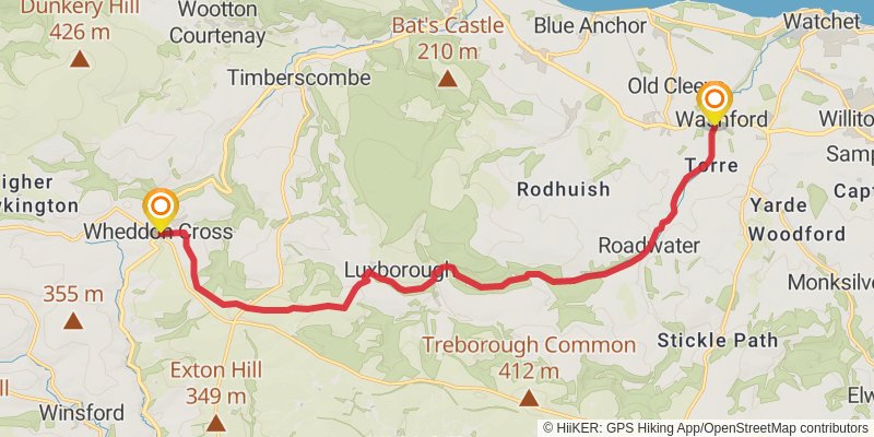 Minehead to Chepstow Walk stage 9 Map