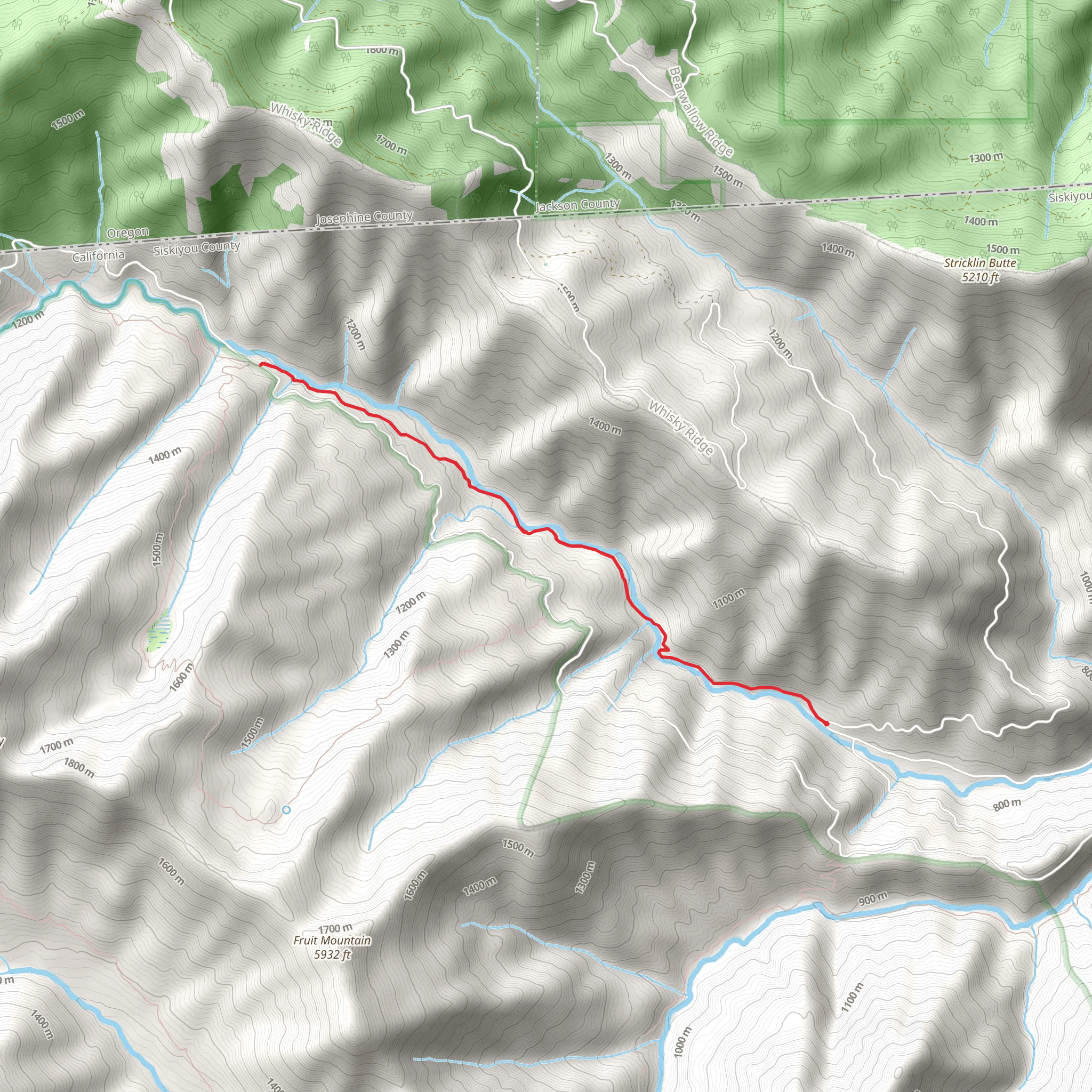Middle Fork National Recreation Trail mobile static map