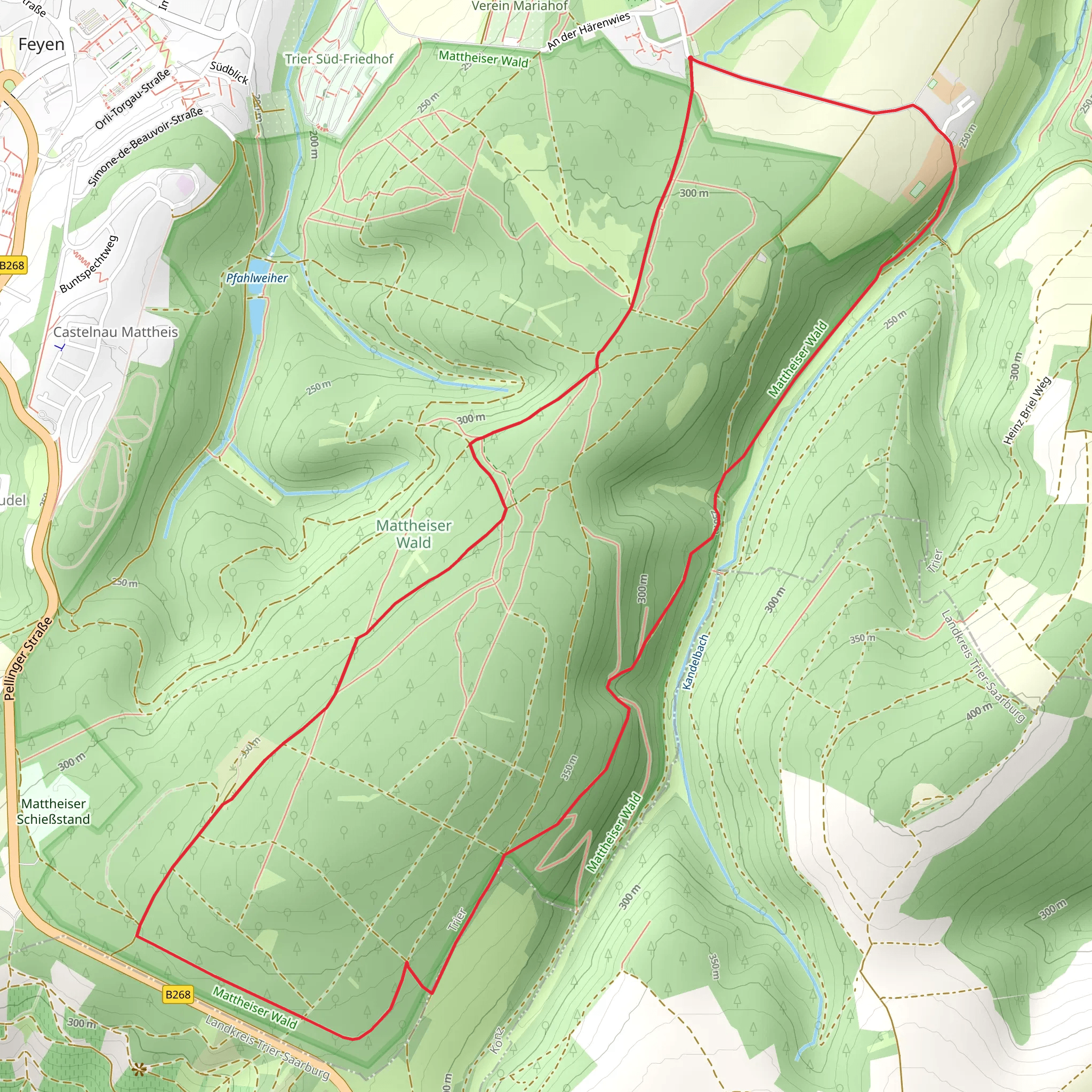 Mattheiser Wald Rundweg mobile static map