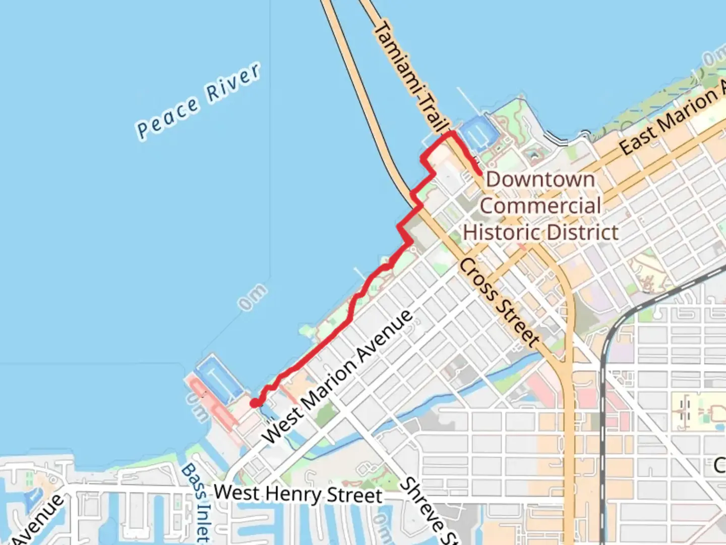 An image depicting the trail Harborwalk - Pittman Park and its surrounding area.