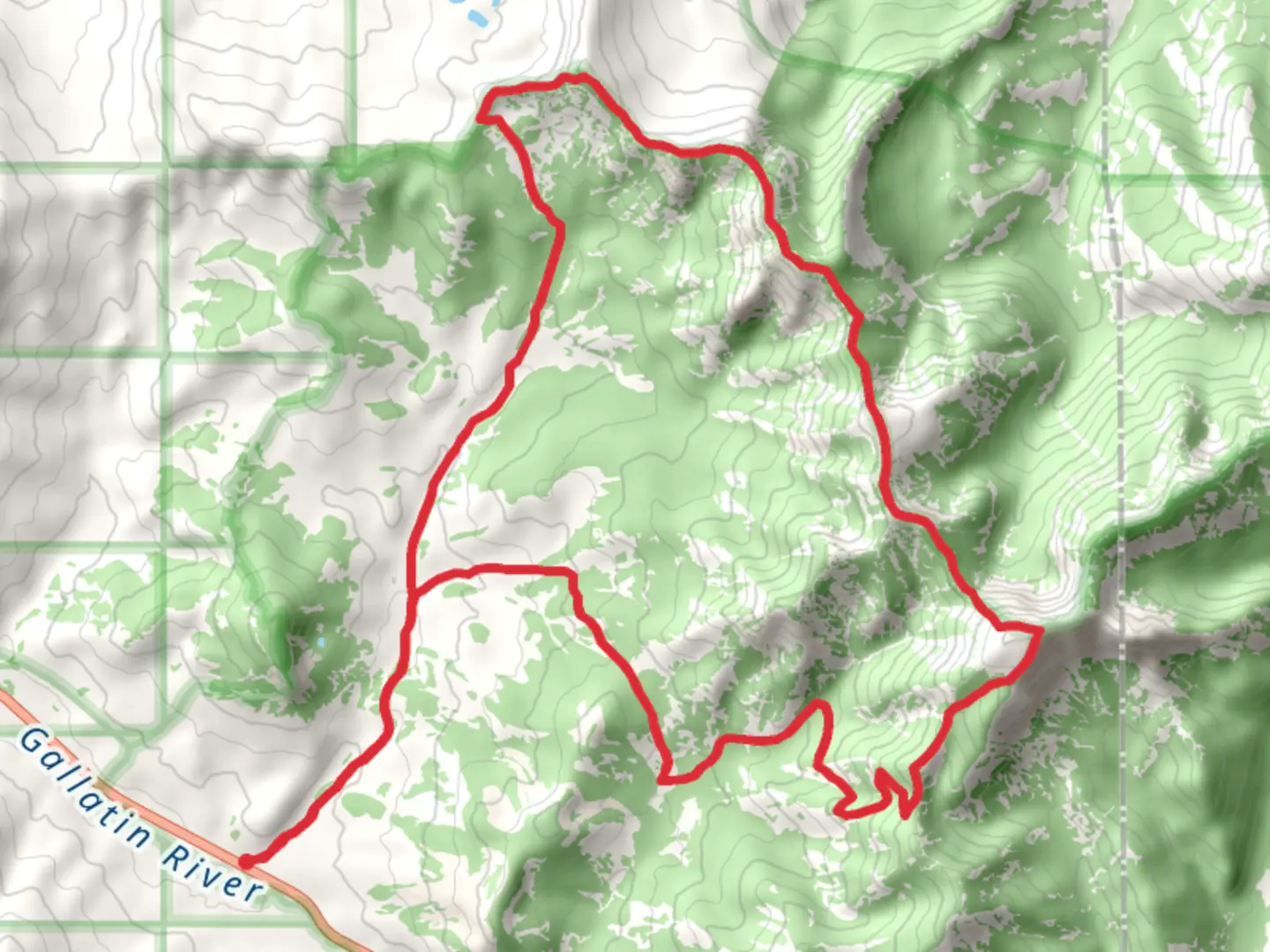 An image depicting the trail Big Horn Peak - Black Butte - Daly Creek Loop and its surrounding area.