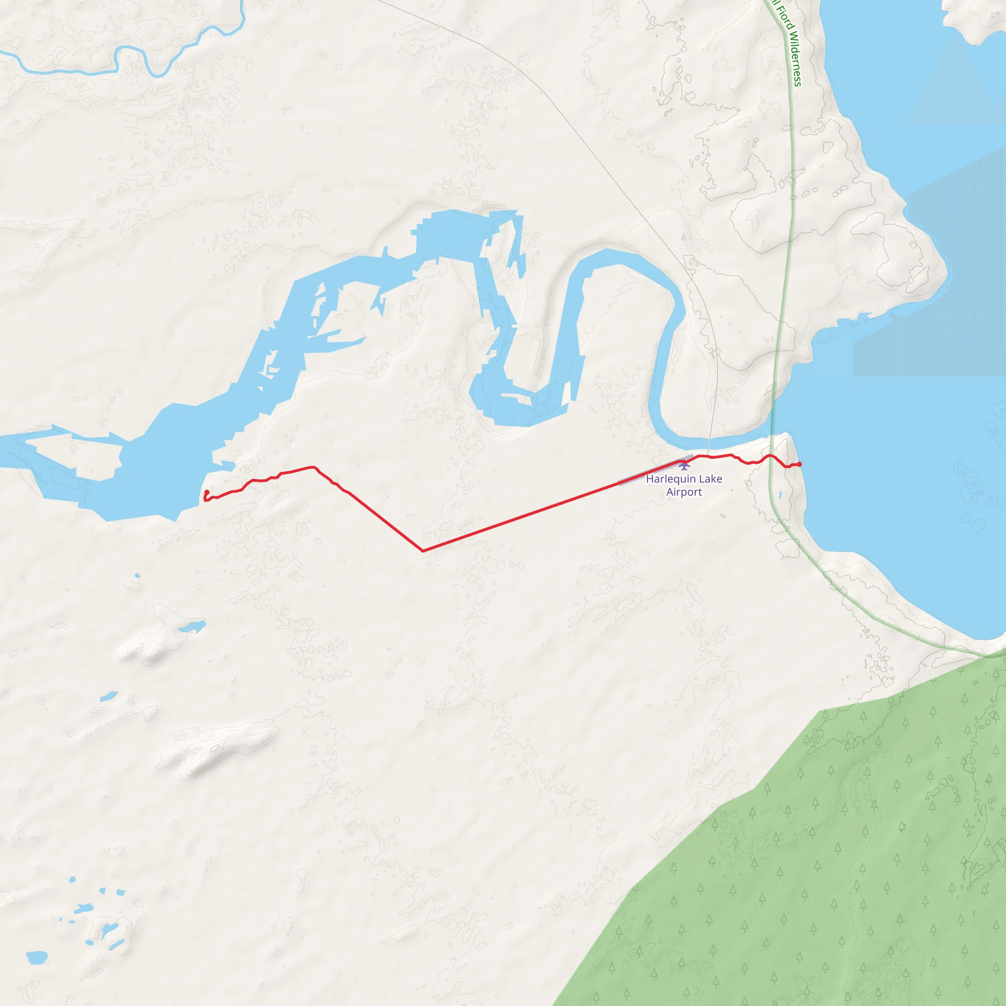 Harlequin Lake and Middle Dangerous Trail mobile static map